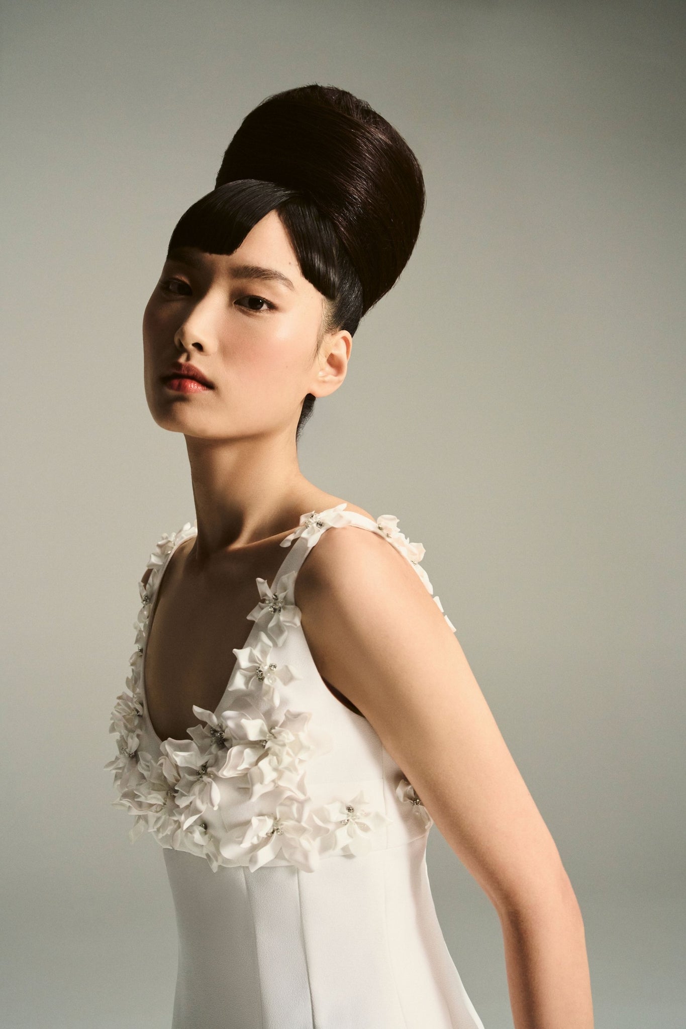 Einna Embellished Dress In Ivory Embossed Cloque | Emilia Wickstead