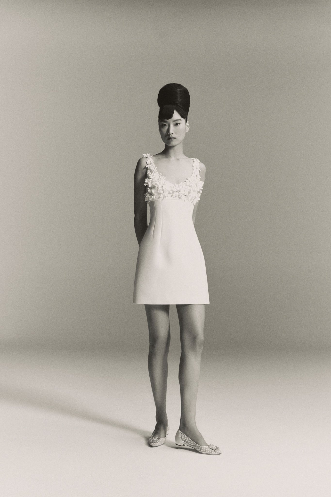 Einna Embellished Dress In Ivory Embossed Cloque | Emilia Wickstead