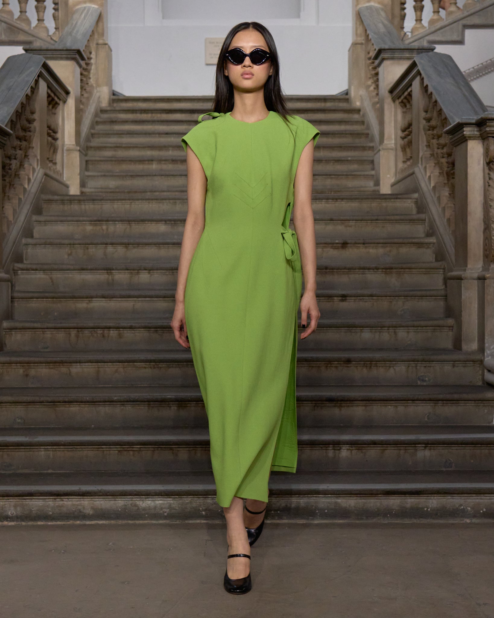 Sofiana Dress In Apple Green Viscose | Emilia Wickstead Sofiana Dress In Apple Green Viscose | Emilia Wickstead