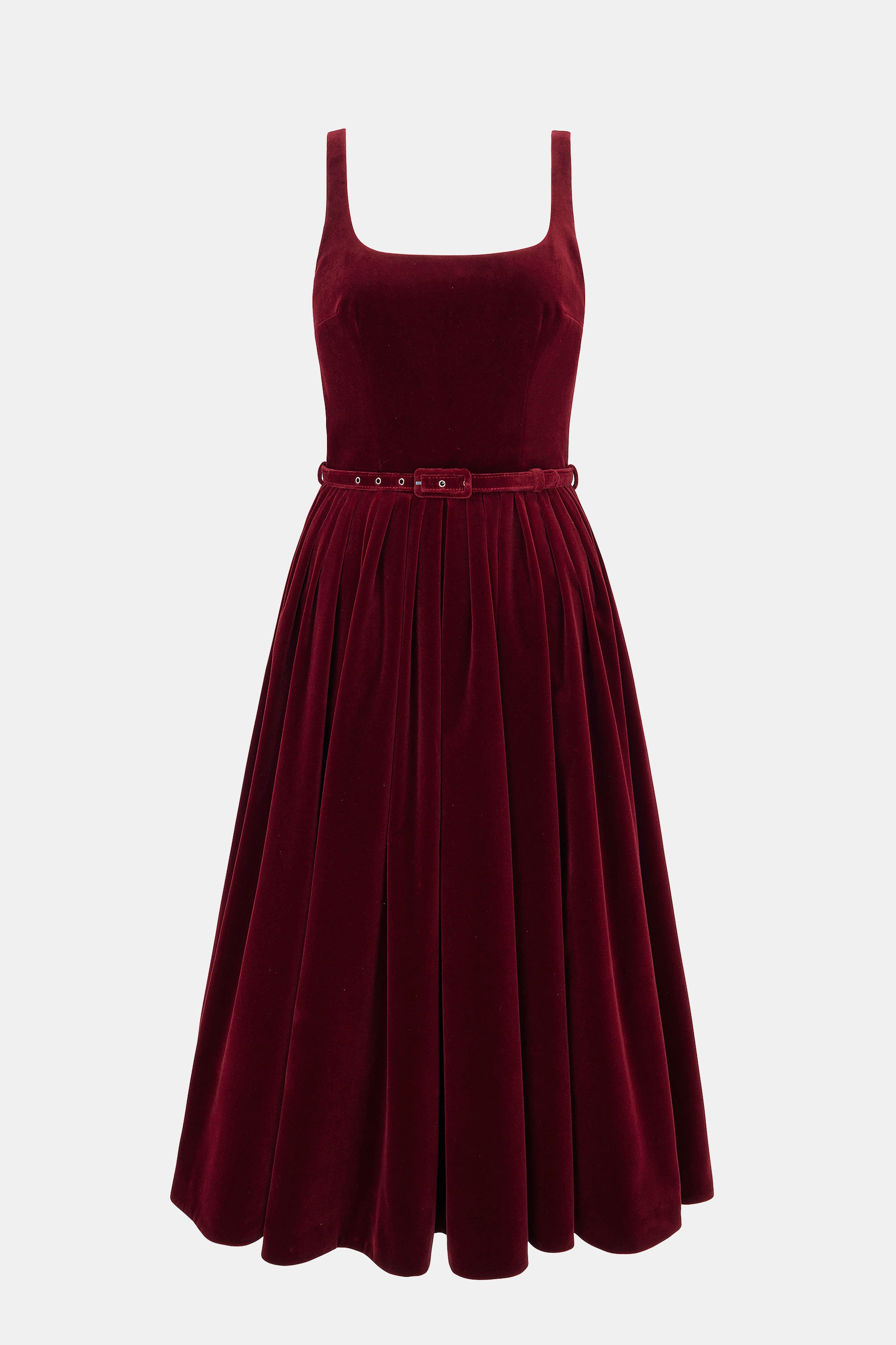 Eagle Dress In Burgundy Wind Velvet