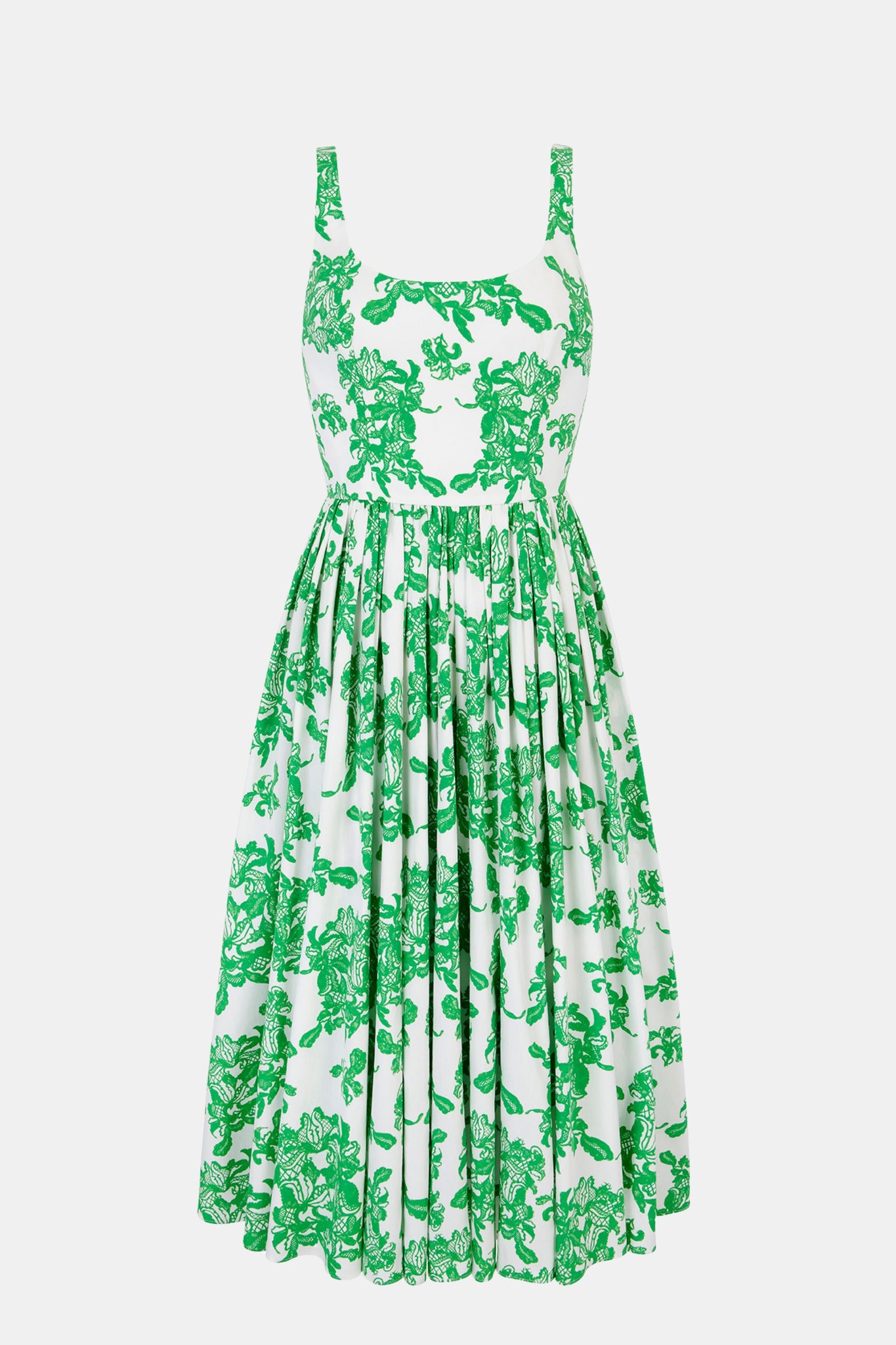 Eglantine Dress in Guipure Floral Printed  California Cotton