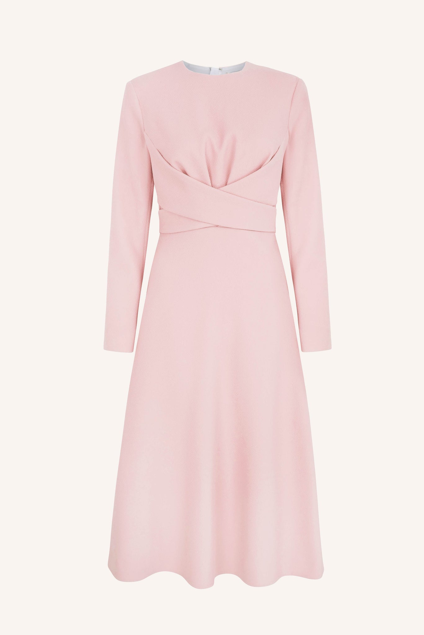Elta Dress | Peony Wrap Front Long Sleeve Fit-and-Flare Dress | Emilia Wickstead