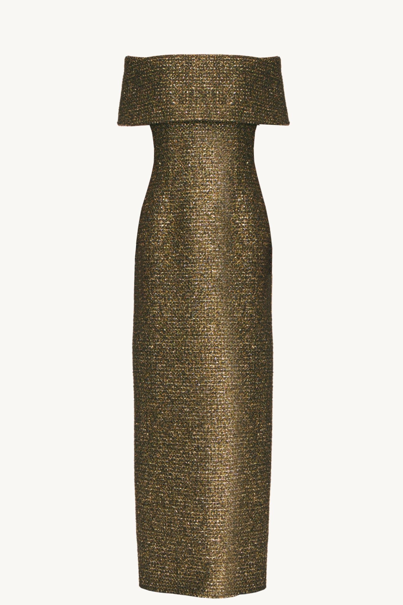 Emmanuella Dress in Gold Disco Tweed | Emilia Wickstead