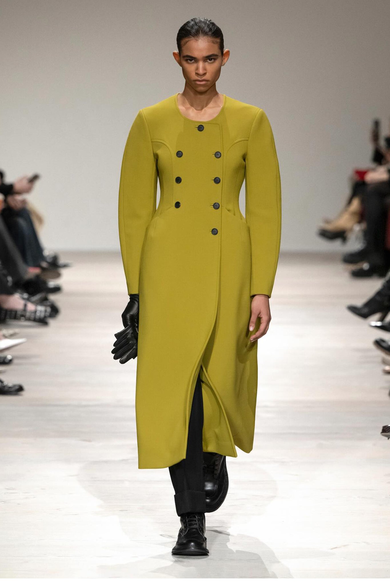 Dalvana Coat In Chartreuse Birdseye Suiting