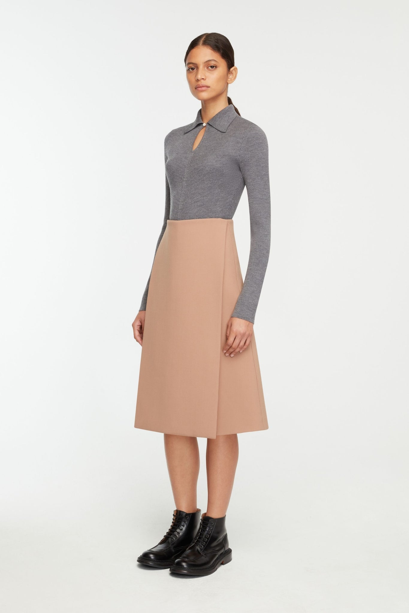 Ambrose Knit In Grey Melange Cashfeel