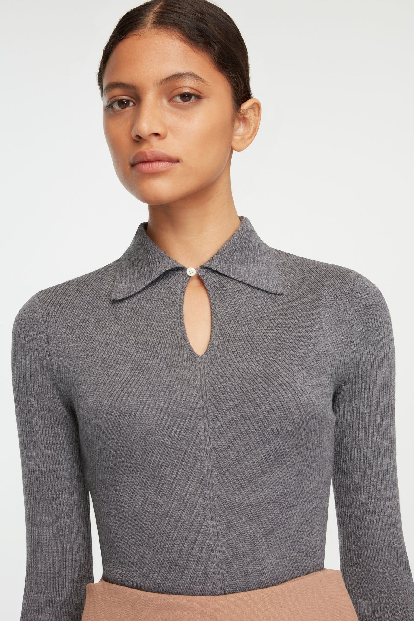 Ambrose Knit In Grey Melange Cashfeel