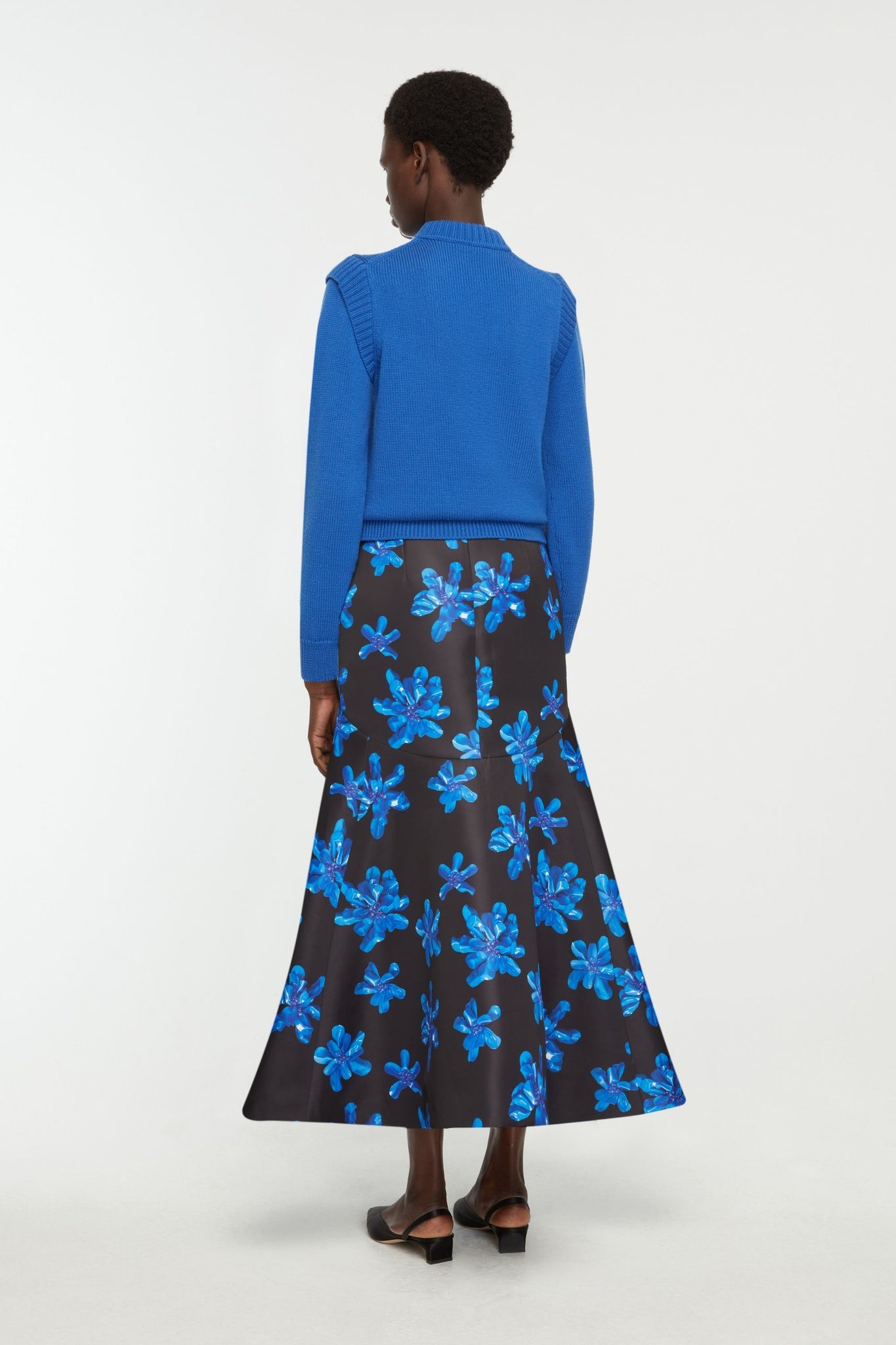 Kit Knit In Cobalt Blue Merino Wool| Emilia Wickstead 
