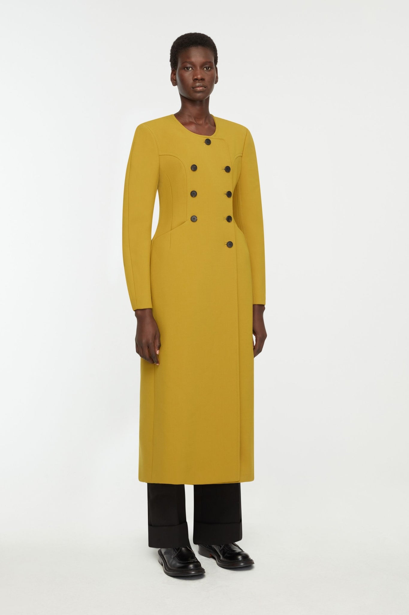Dalvana Coat In Chartreuse Birdseye Suiting
