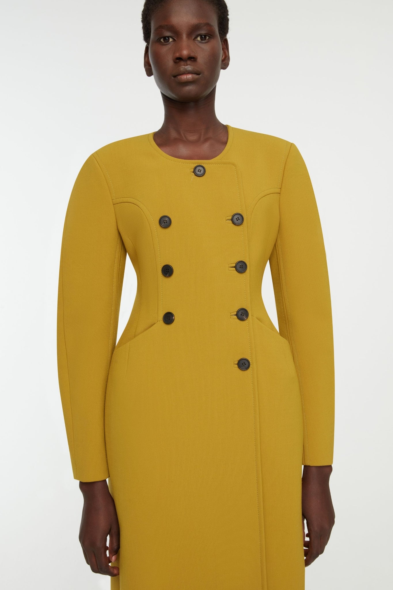 Dalvana Coat In Chartreuse Birdseye Suiting