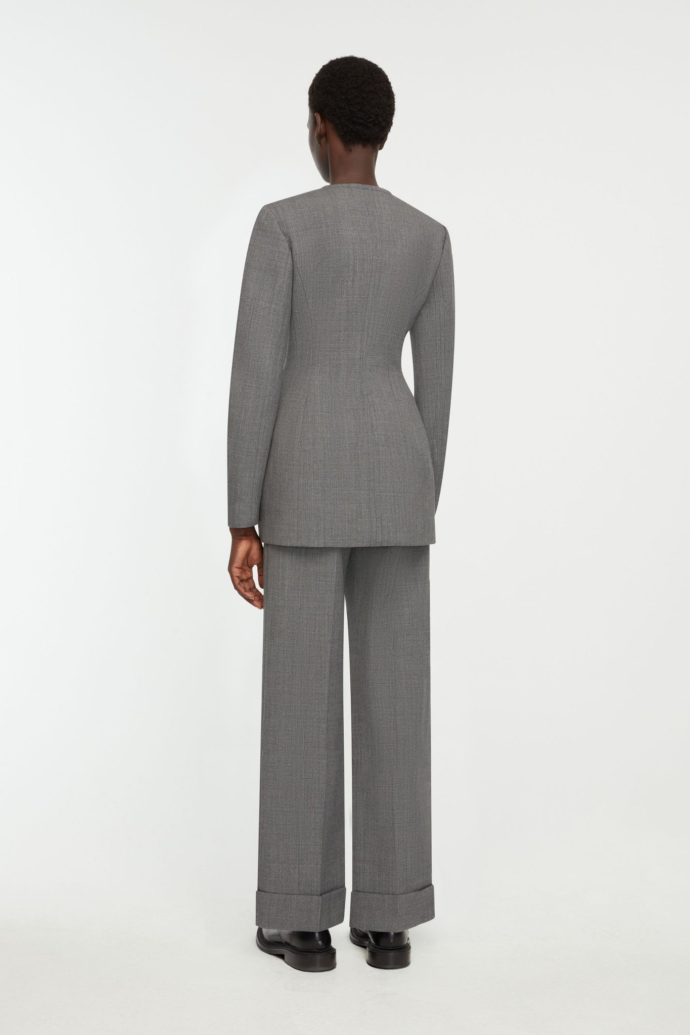 Dalva Jacket In Steel Greey Garden Wool