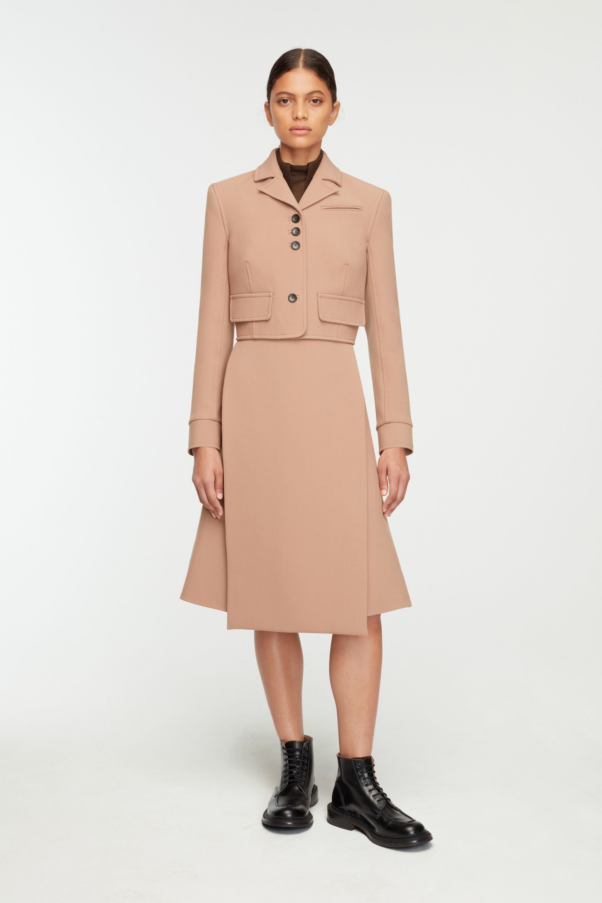 Chapel Jacket In Camel Birdseye Suiting