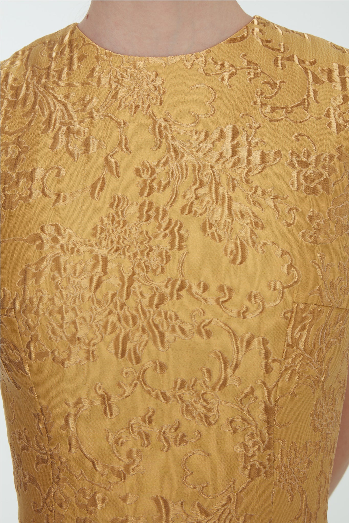 Mara Dress In Gold Wallpaper Jacquard | Emilia Wickstead