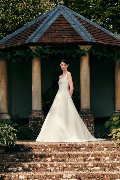 Irena Bridal Dress in Ivory Fine Floral Jacquard | Emilia Wickstead