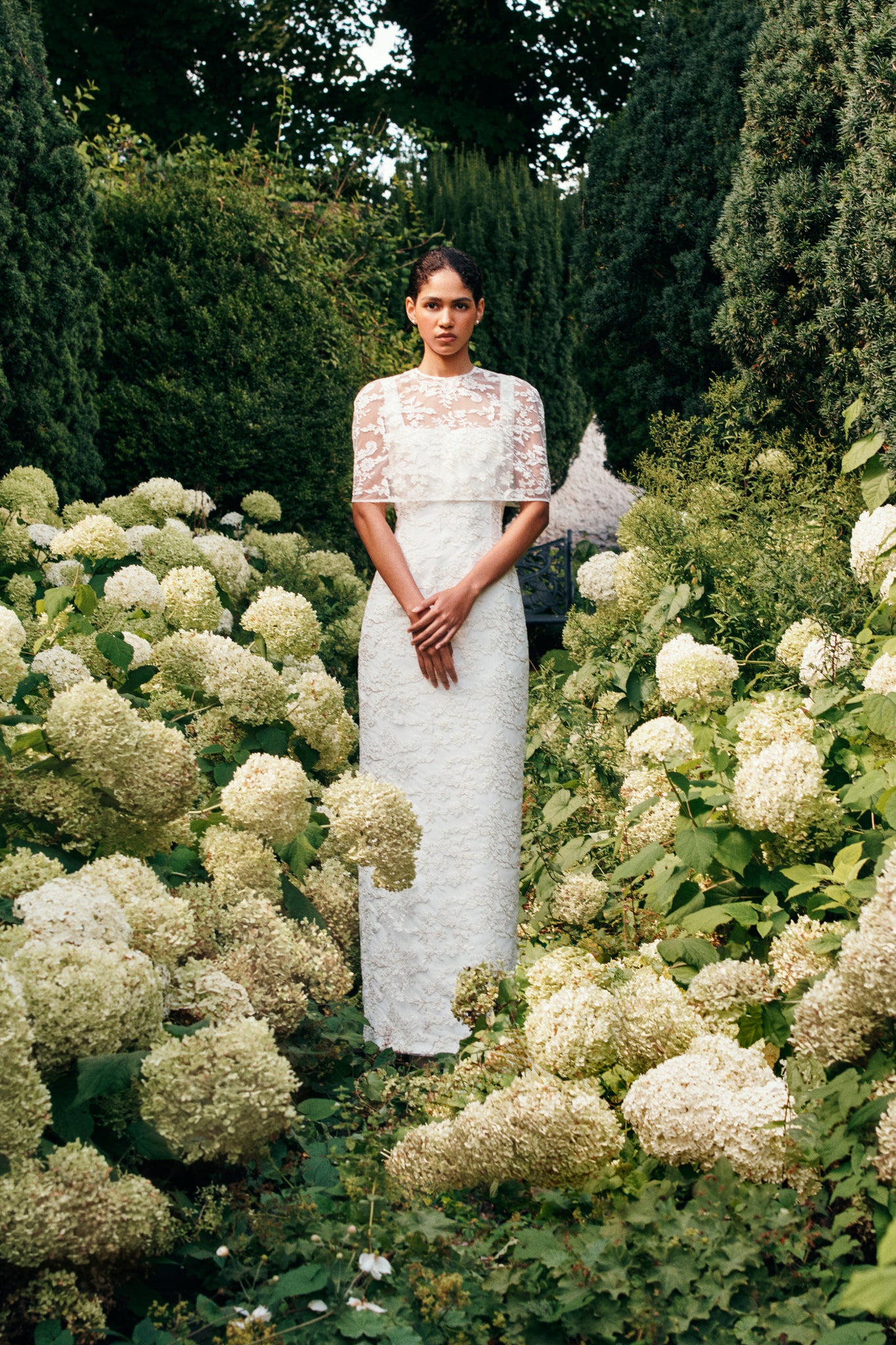 Viva Bridal Dress in Rose Jacquard | Emilia Wickstead with Valens Capelette