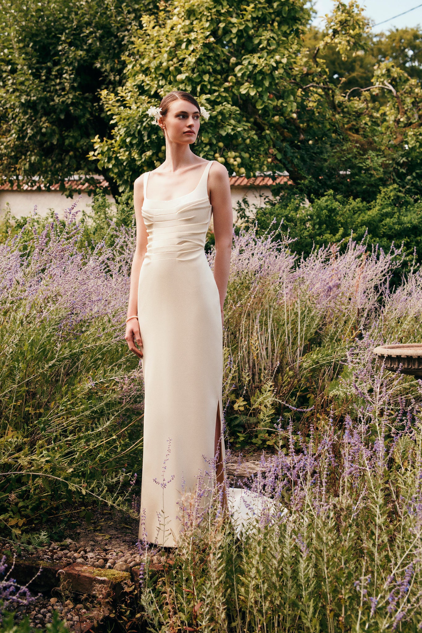 Talea Bridal Dress in Ivory Envers Shinny Satin | Emilia Wickstead