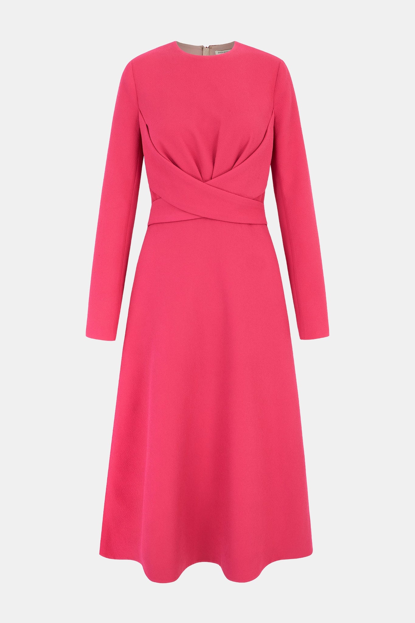 Elta Dress In Watermelon Pink Double Crepe | Emilia Wickstead