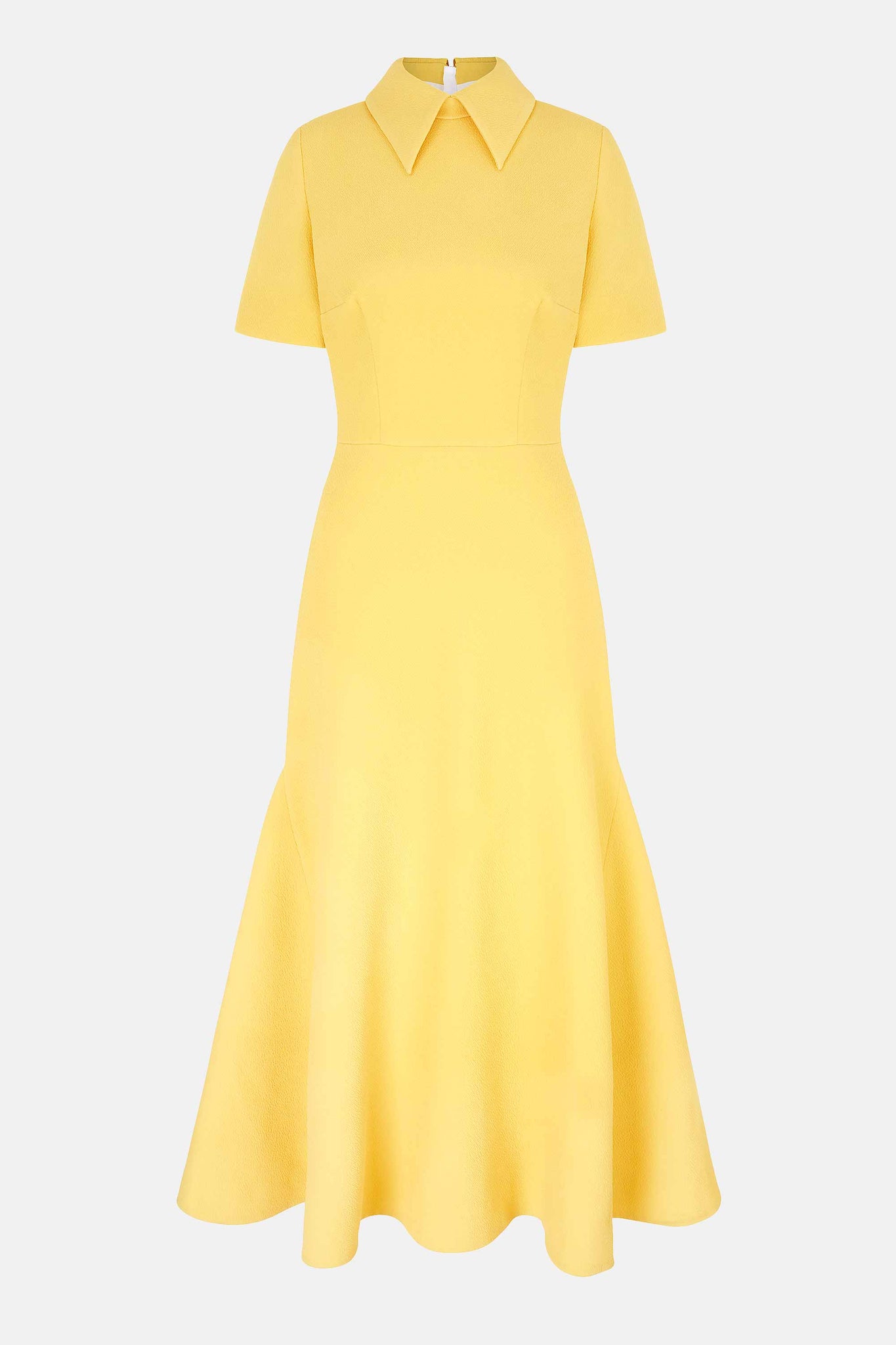 Eman Dress In Custard Yellow Double Crepe - Emilia Wickstead