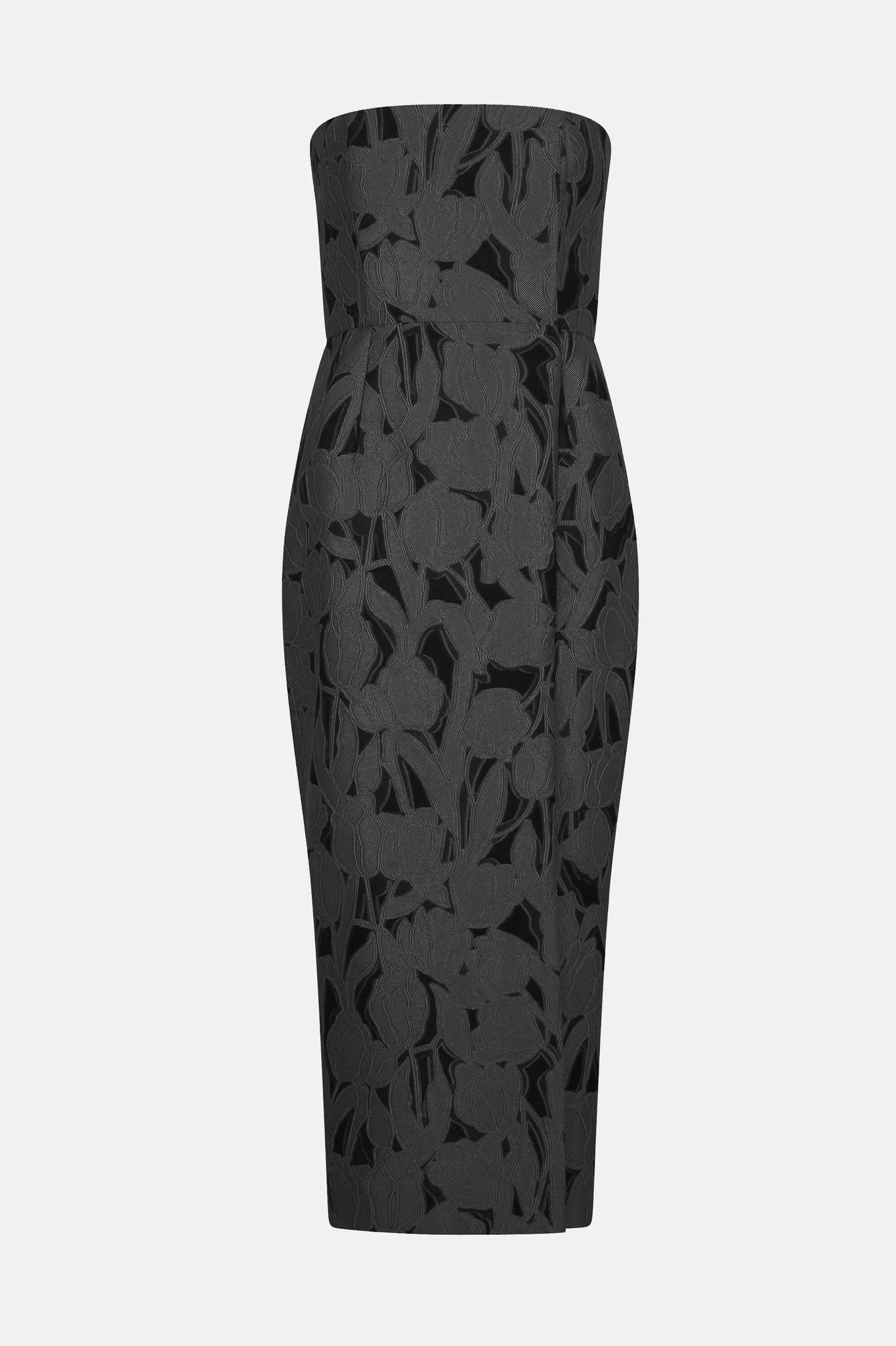 Imara Dress in Black Embellished Wool | Emilia Wickstead