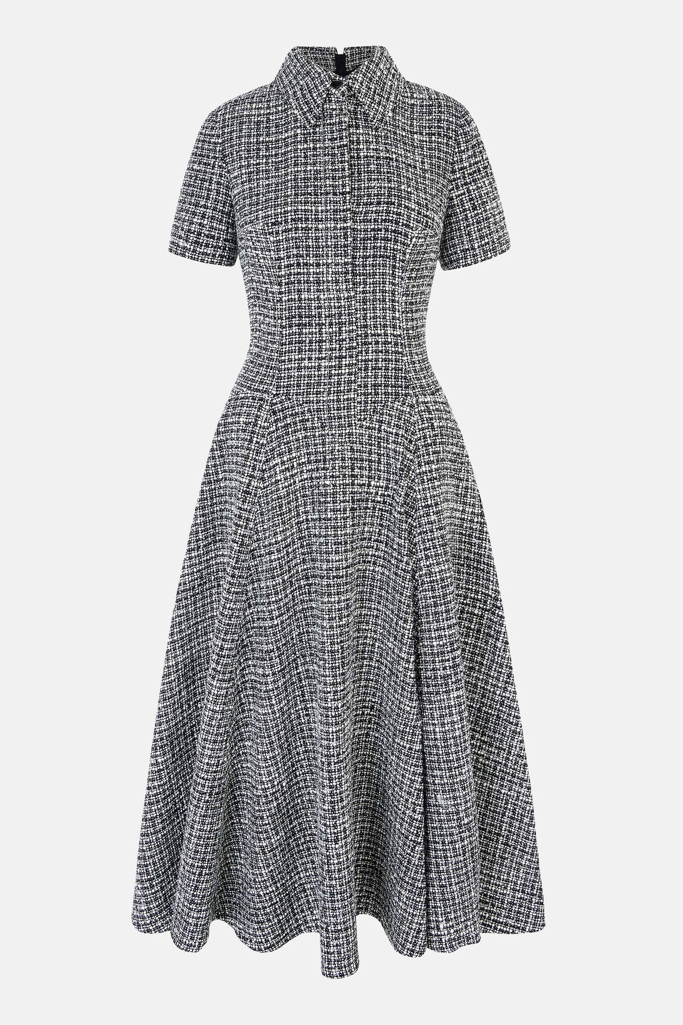 Jody Dress In Ivory & Black Boucle Tweed - Emilia Wickstead