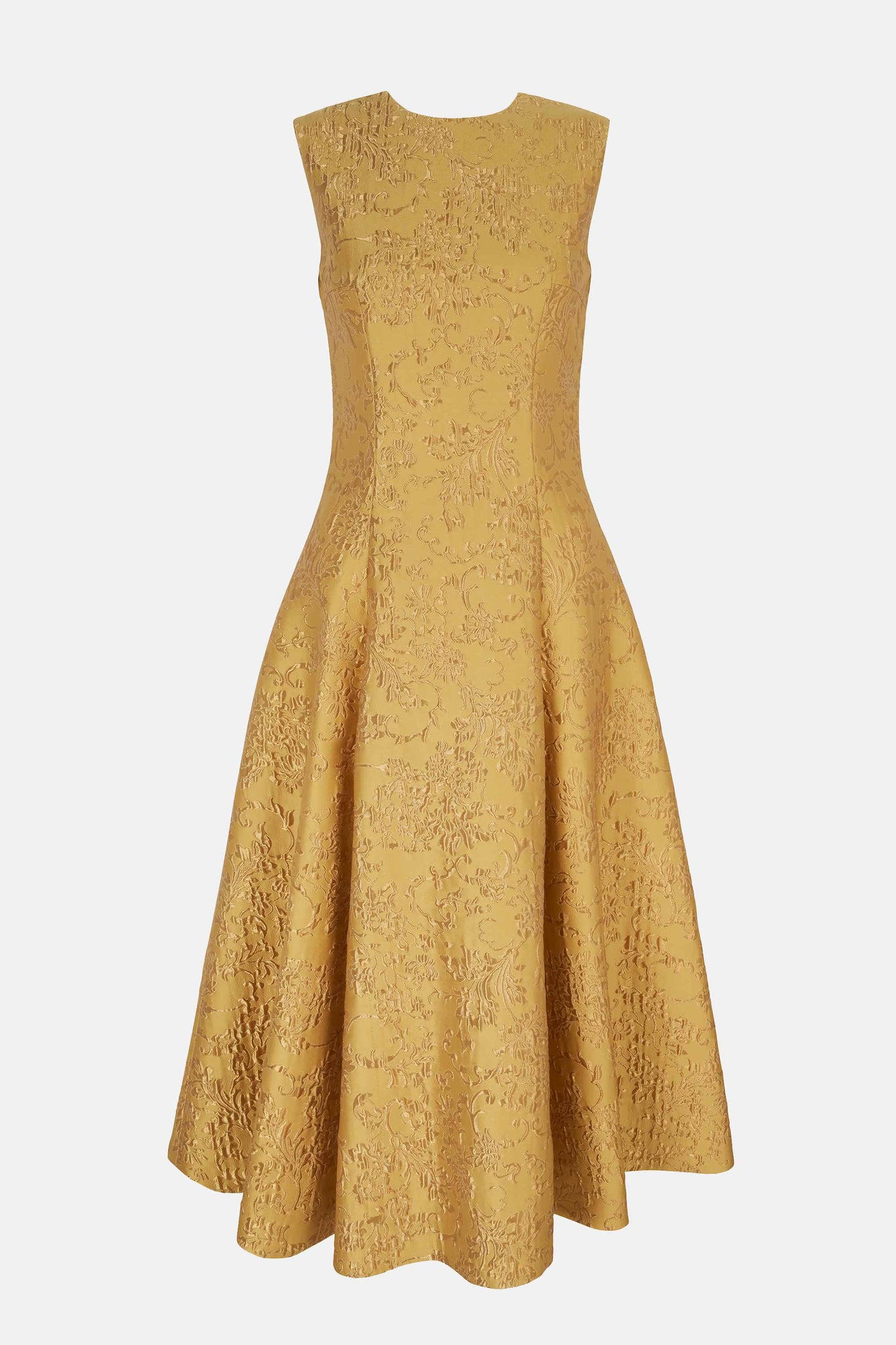 Mara Dress In Gold Wallpaper Jacquard | Emilia Wickstead