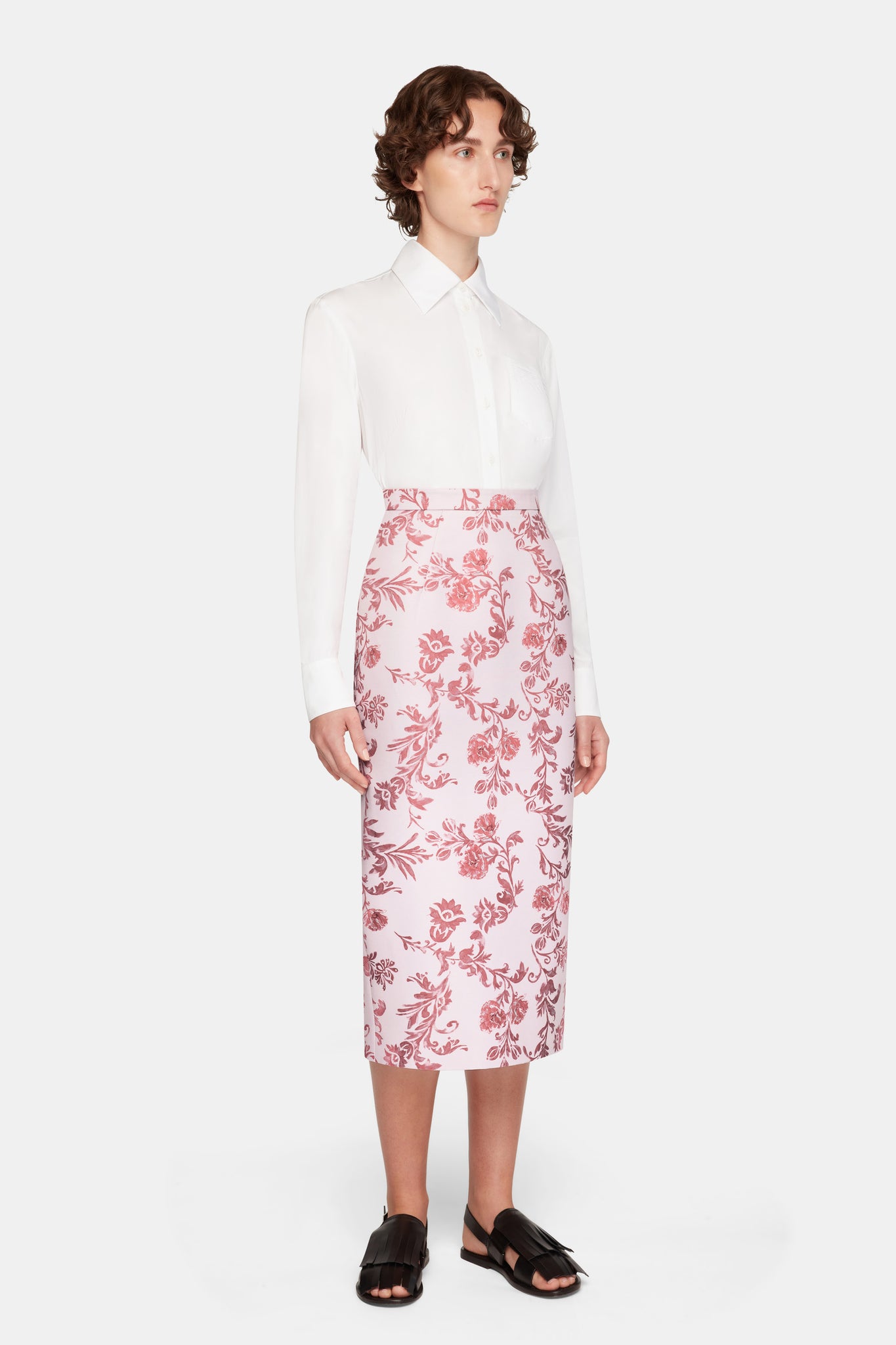 Philomene Top In White Cotton full front shot | Emilia Wickstead