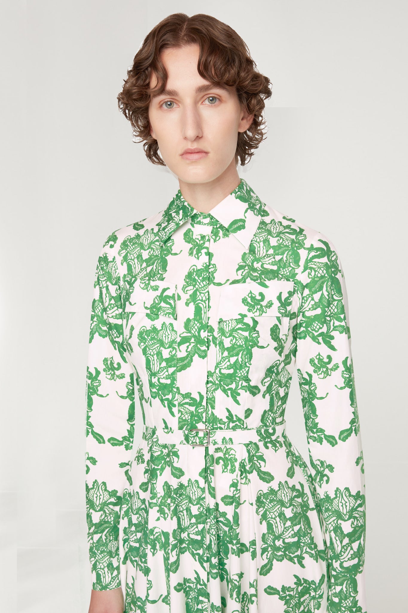 Emmalyna Dress In Guipure Floral Cotton Poplin