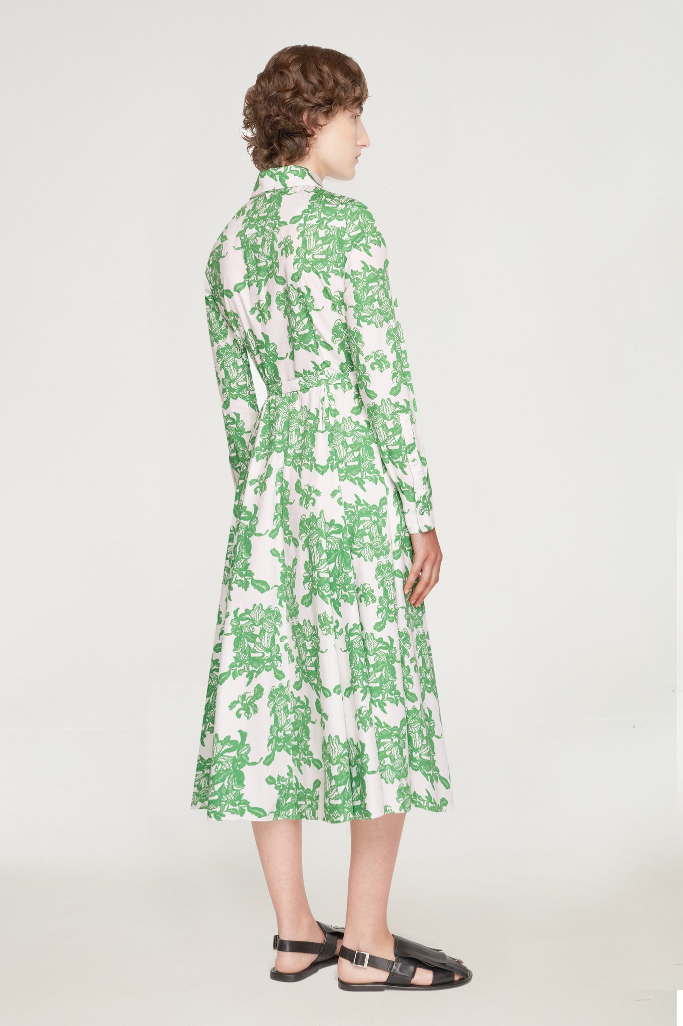 Emmalyna Dress In Guipure Floral Cotton Poplin