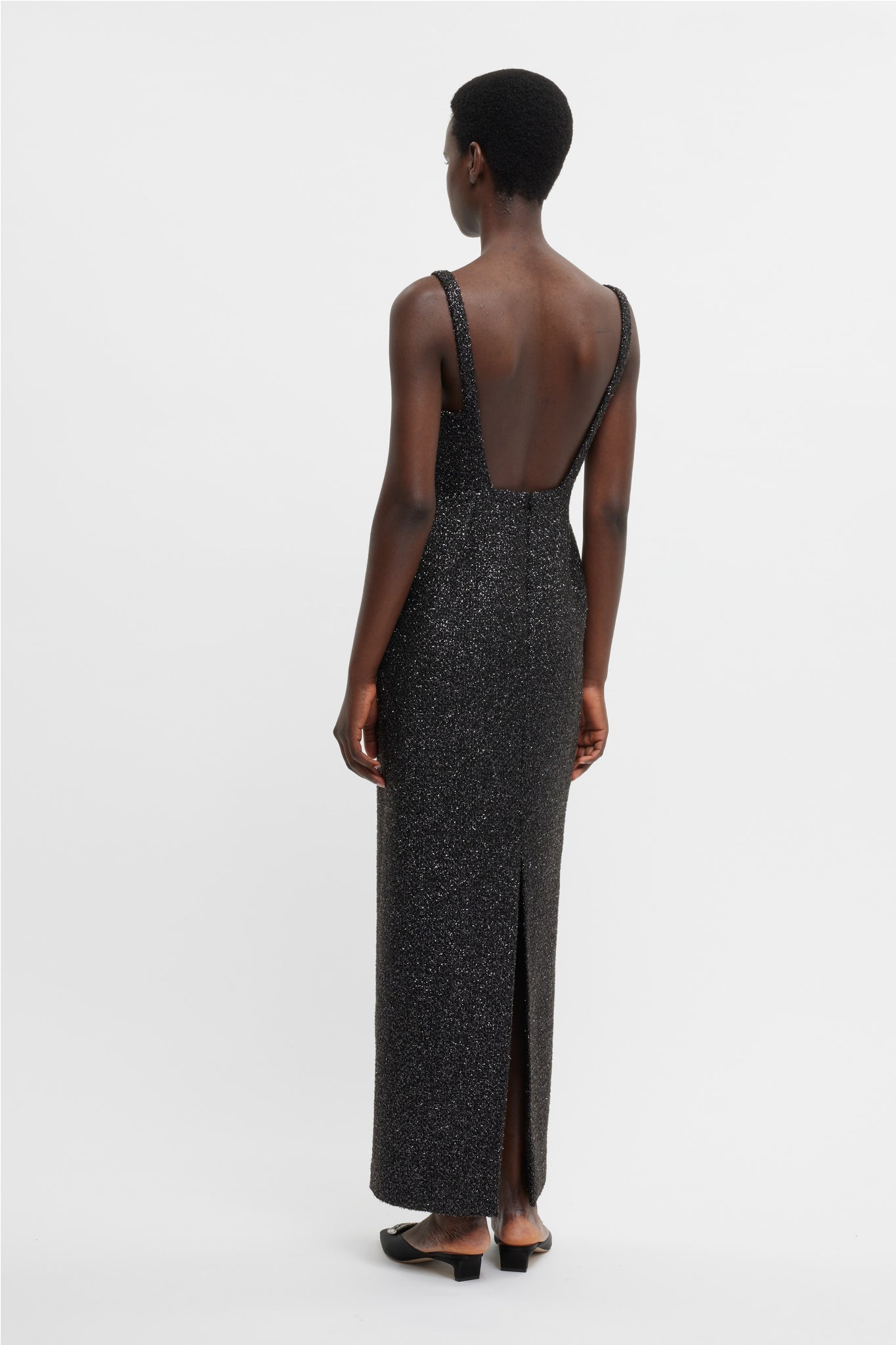 Karolyn Dress In Black Disco Tweed - Emilia Wickstead