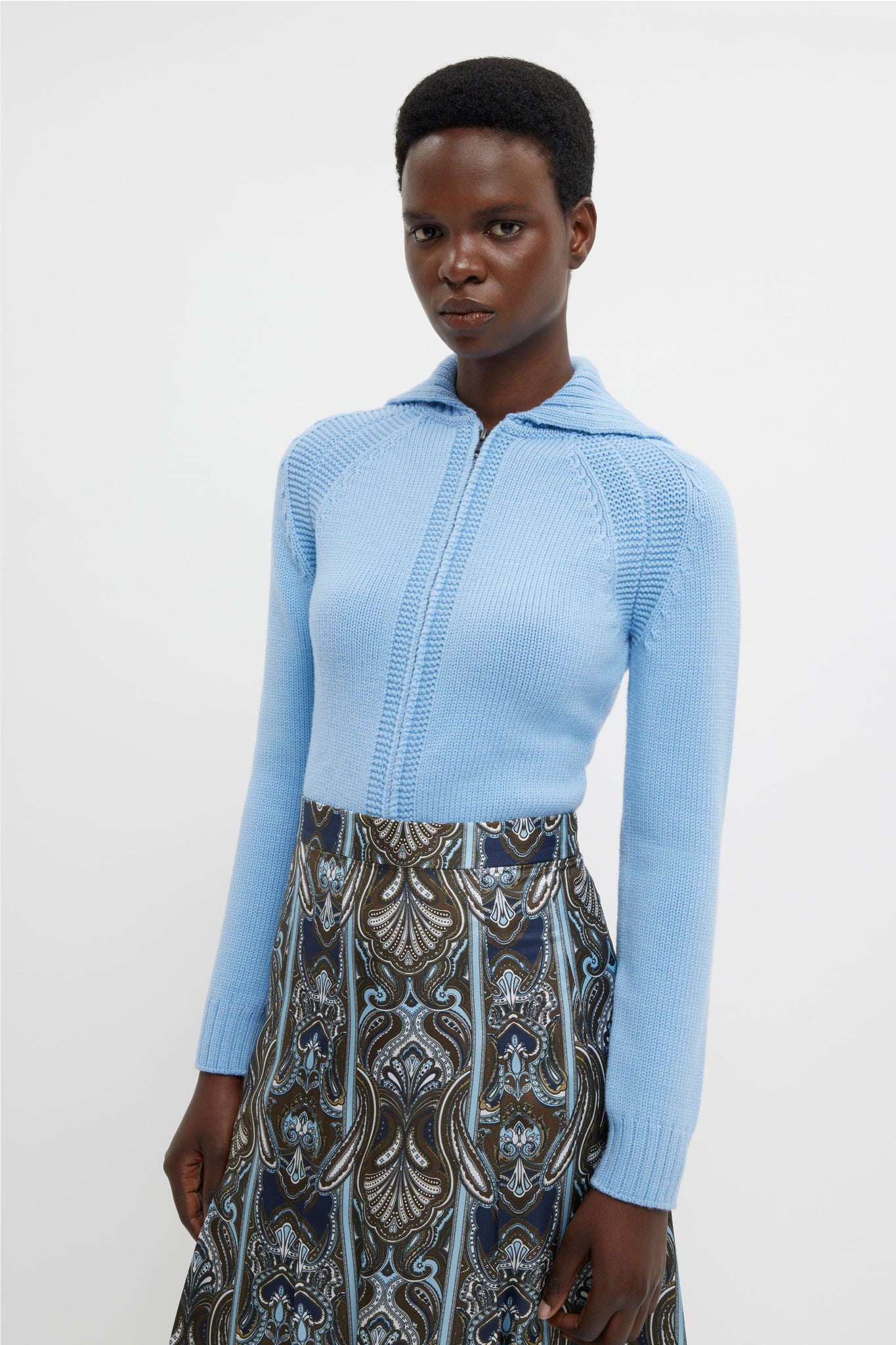 Kensie Dress In Blue Paisley Silk Twill | Emilia Wickstead