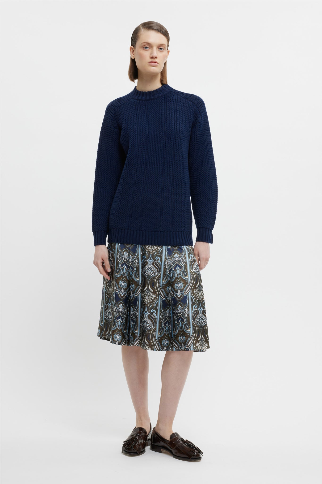 Combey Knit Sweater In Navy Cashfeel - Emilia Wickstead