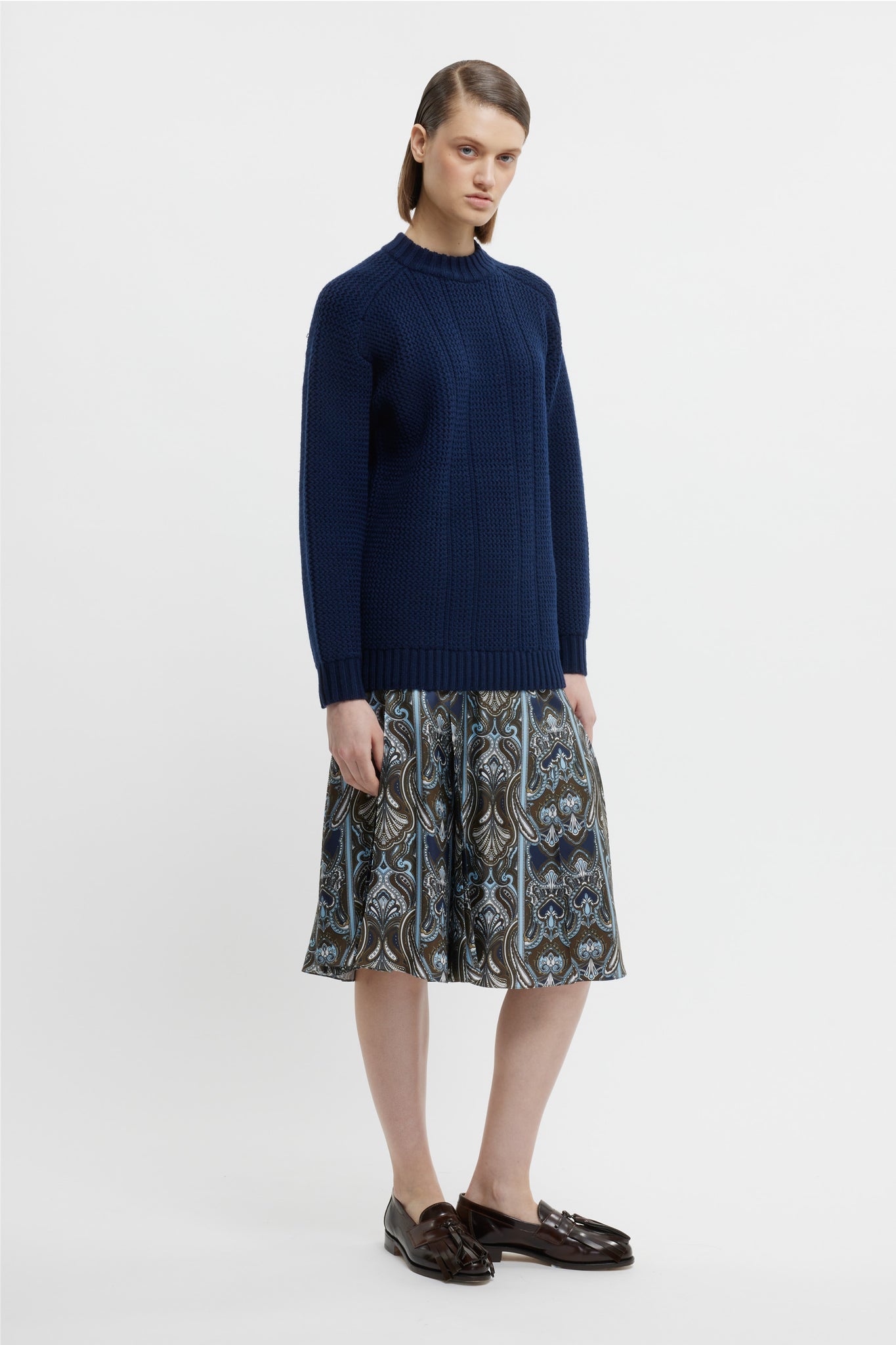 Combey Knit Sweater In Navy Cashfeel - Emilia Wickstead