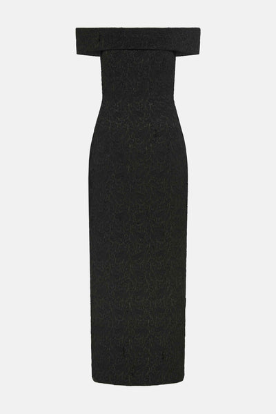 Emily Simpson's Black Twist Front Off The Shoulder Bodysuit
