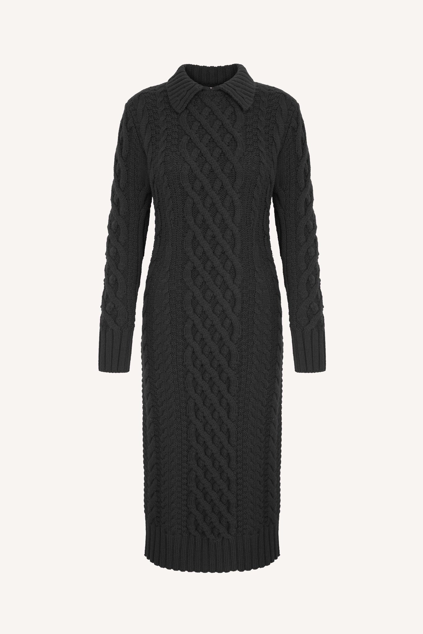 Zinny Black Cable Knit Dress | Emilia Wickstead
