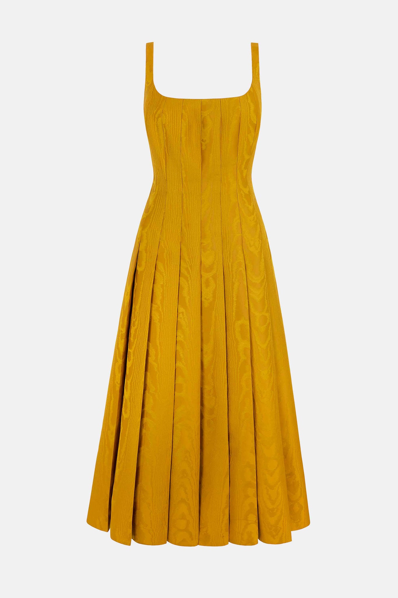 Emilia Wickstead Adele Dress in Ochre Moire Mikado | Emilia Wickstead