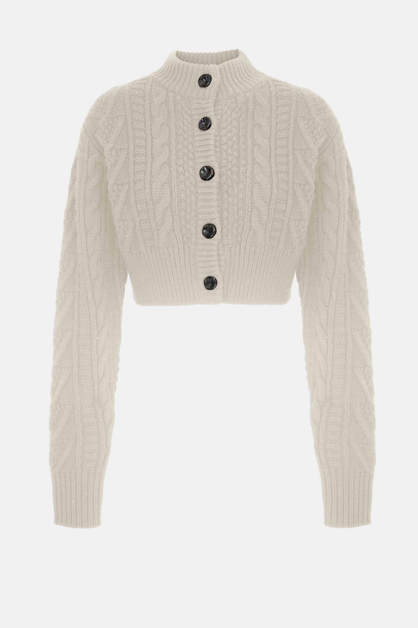 Aleph Ivory Cashfeel Cable Knit Cardigan - Emilia Wickstead