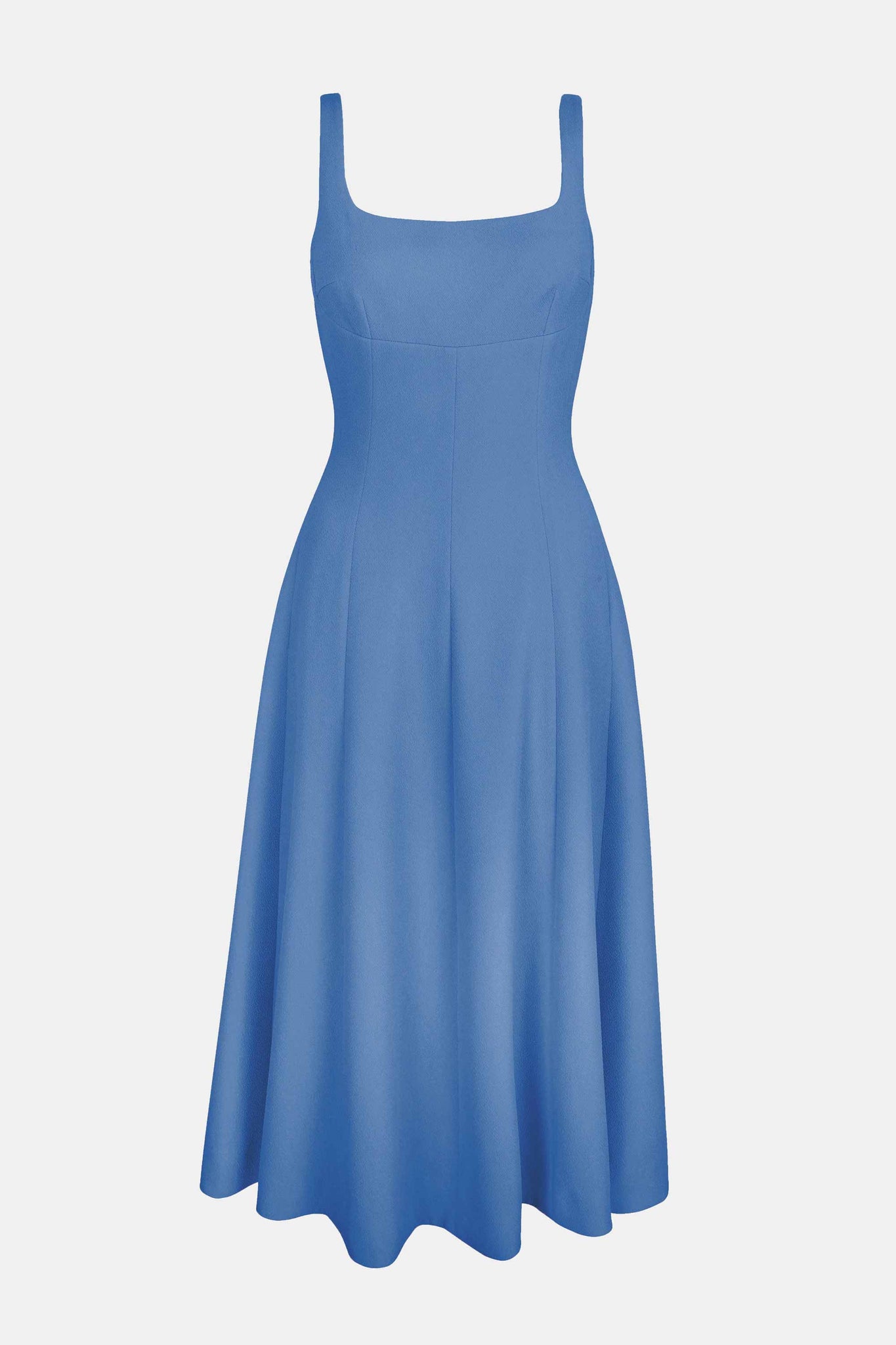 Asia Dress In Indigo Blue Double Crepe | Emilia Wickstead