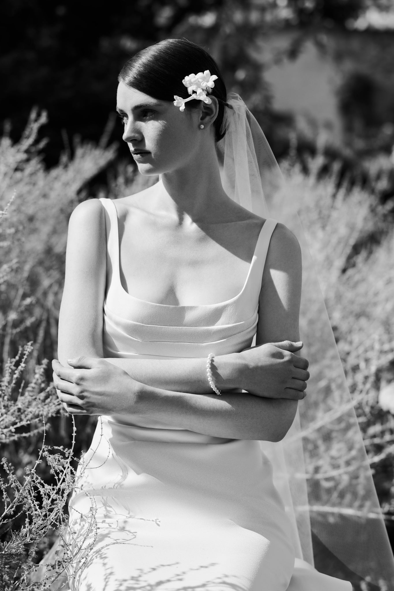 Talea Bridal Dress in Ivory Envers Shiny Satin | Emilia Wickstead Talea Bridal Dress in Ivory Envers Shiny Satin | Emilia Wickstead