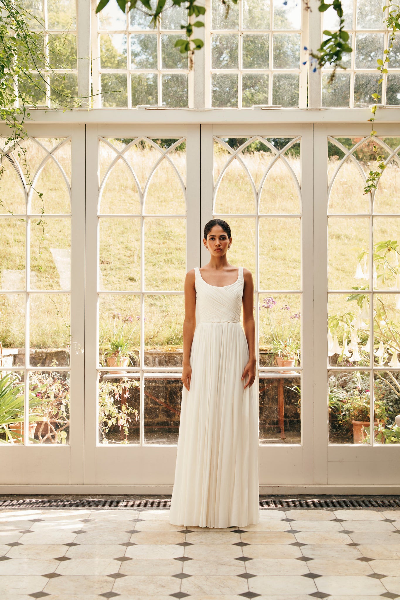 Marcia Bridal Dress in Ivory Silk Georgette | Emilia Wickstead