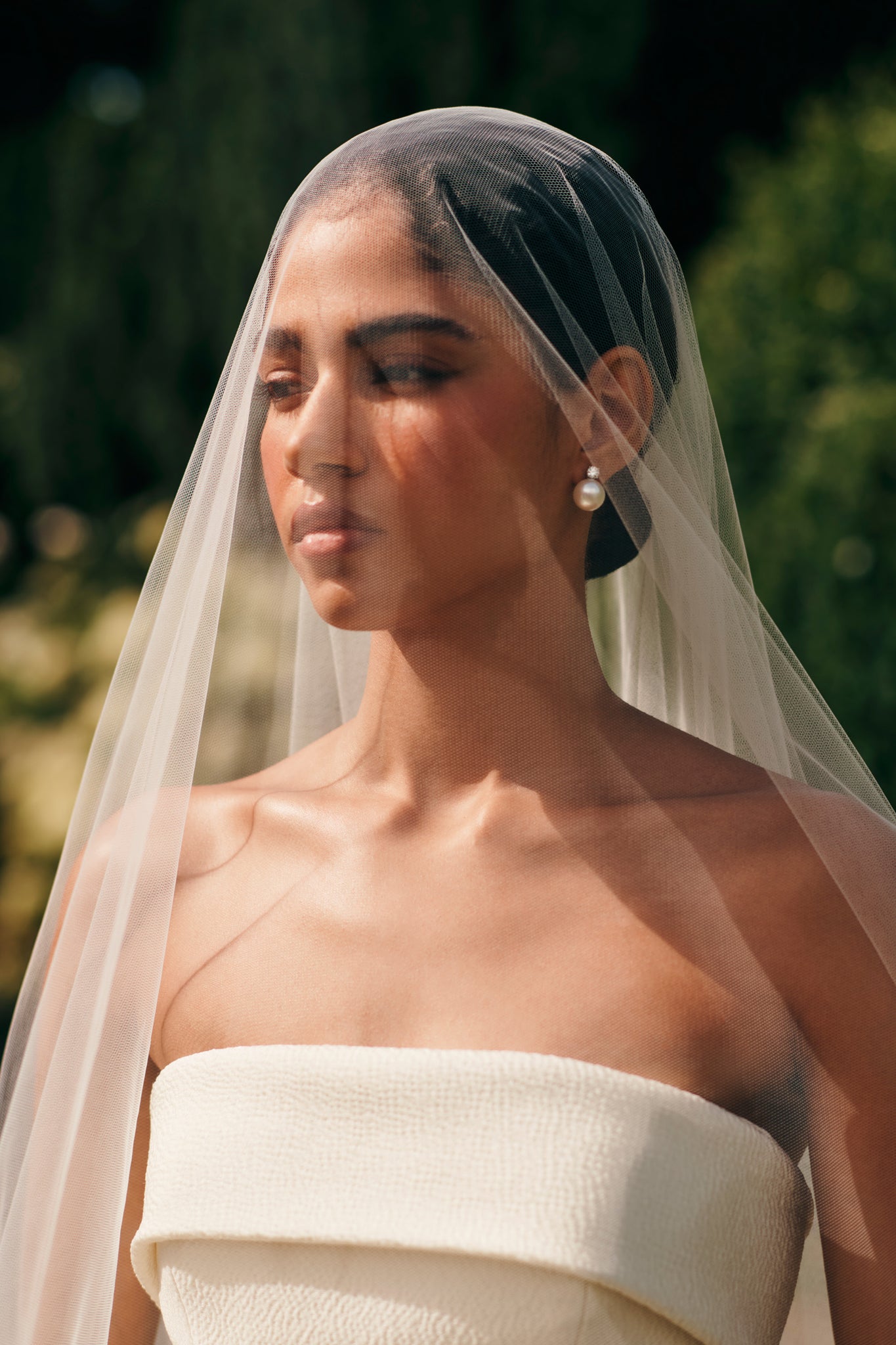 Keeley Bridal Dress with Marina Train Ivory Cloque | Emilia Wickstead Keeley Bridal Dress with Marina Train Ivory Cloque | Emilia Wickstead