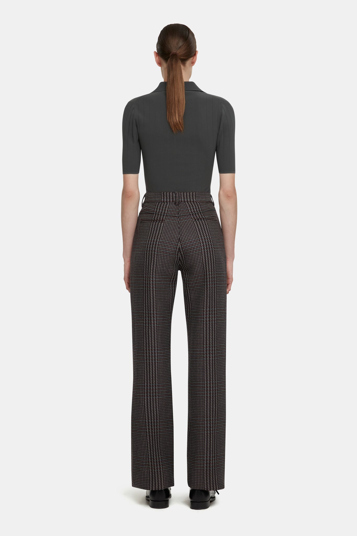 Brinkley Trousers in Prince of Wales Check Merino Wool |  Emilia Wickstead