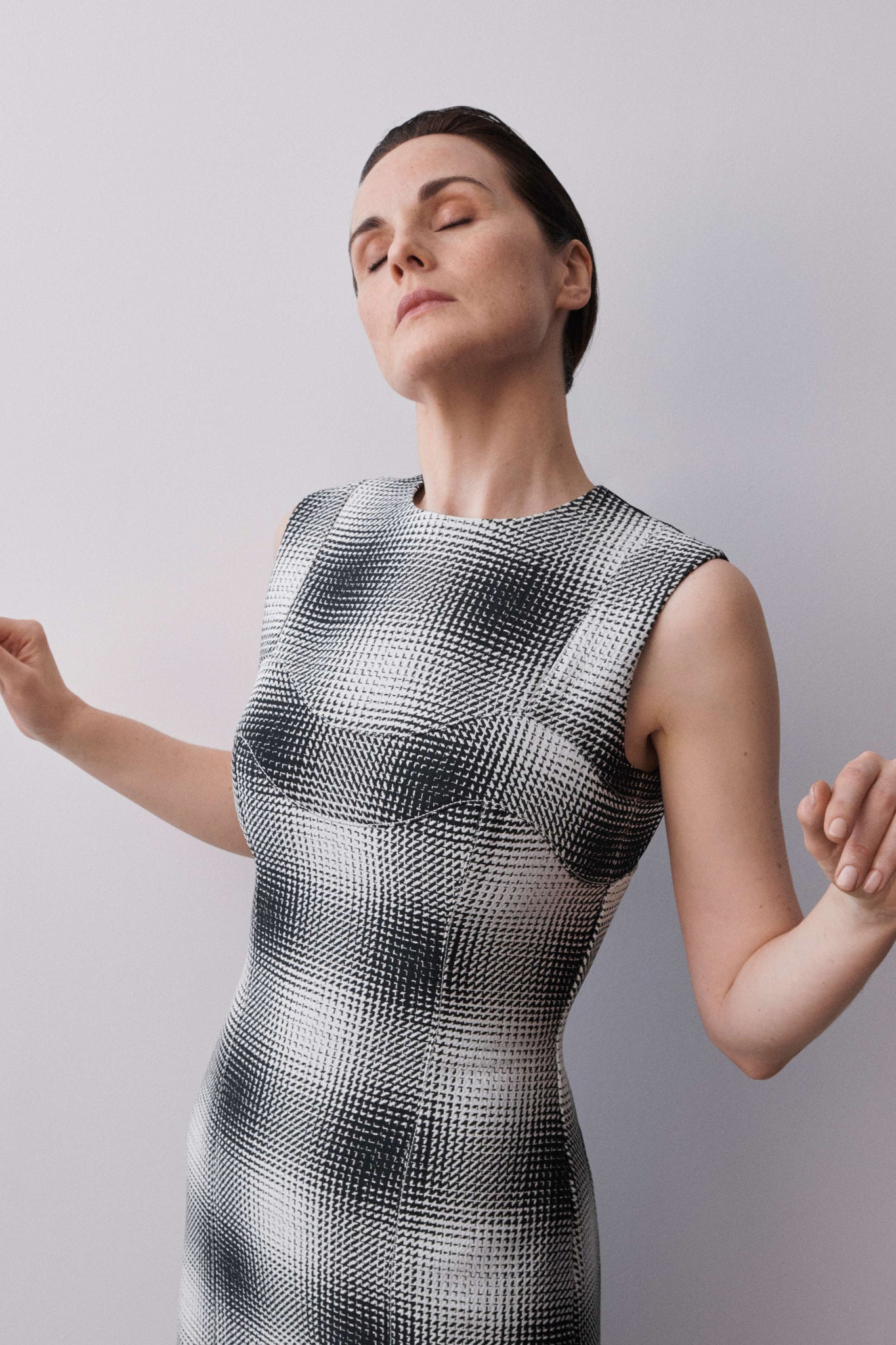 Michelle Dockery for Emilia Wickstead Pre-Fall 2024 - Michelle Dockery wears the Celene Dress