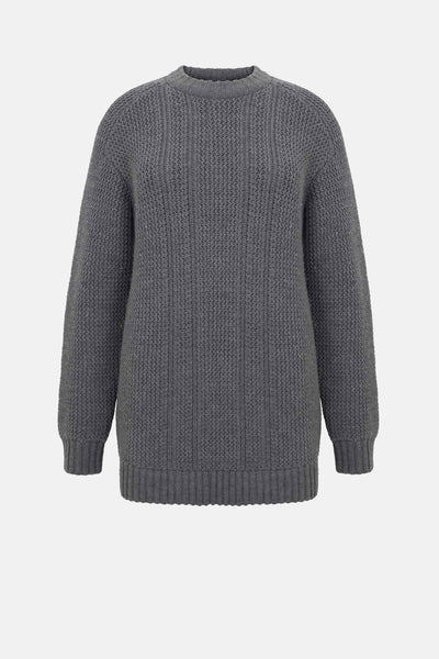 Combey Knitted Top in Marl Grey | Emilia Wickstead