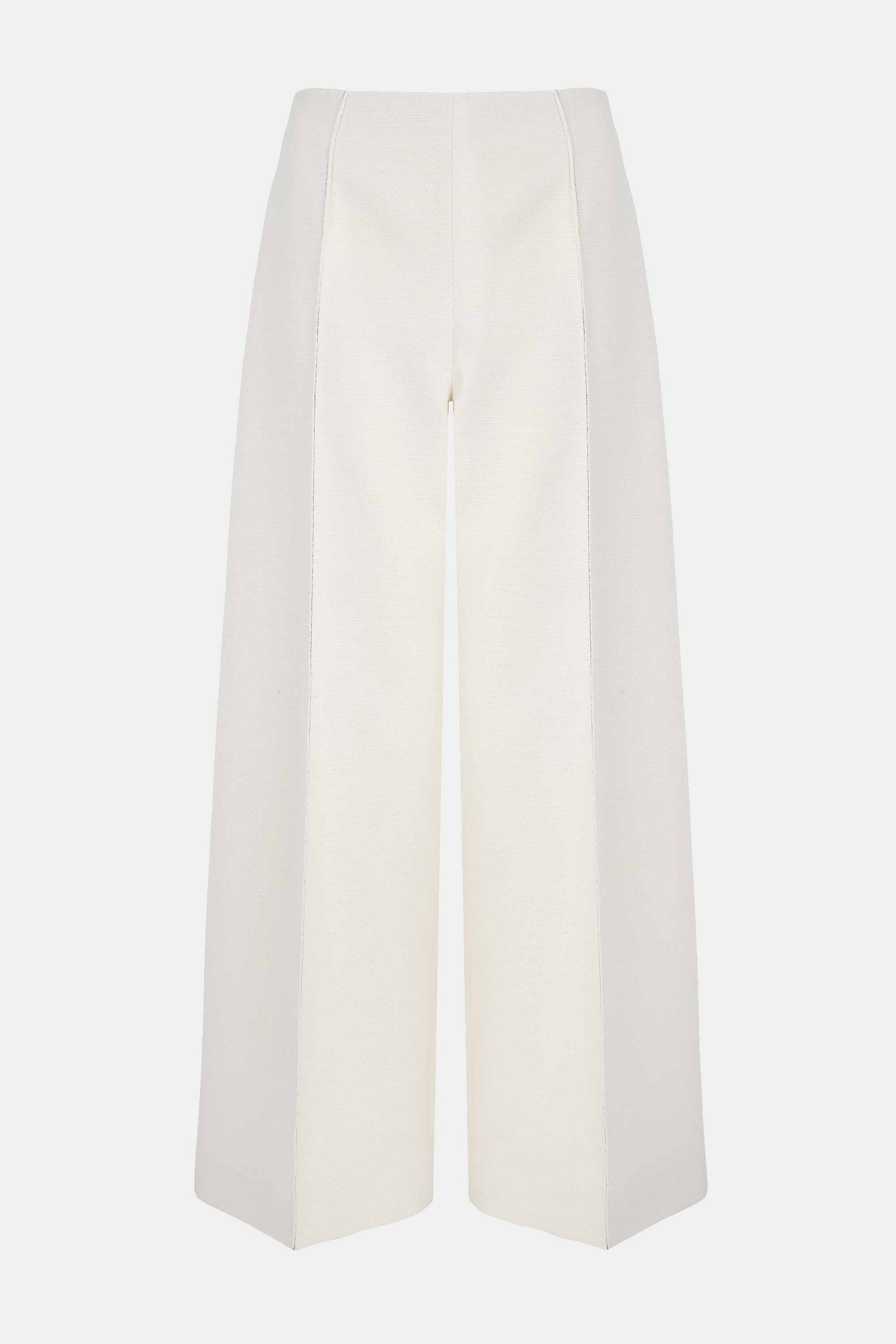 Daffy Trouser In Ivory Denim | Emilia Wickstead