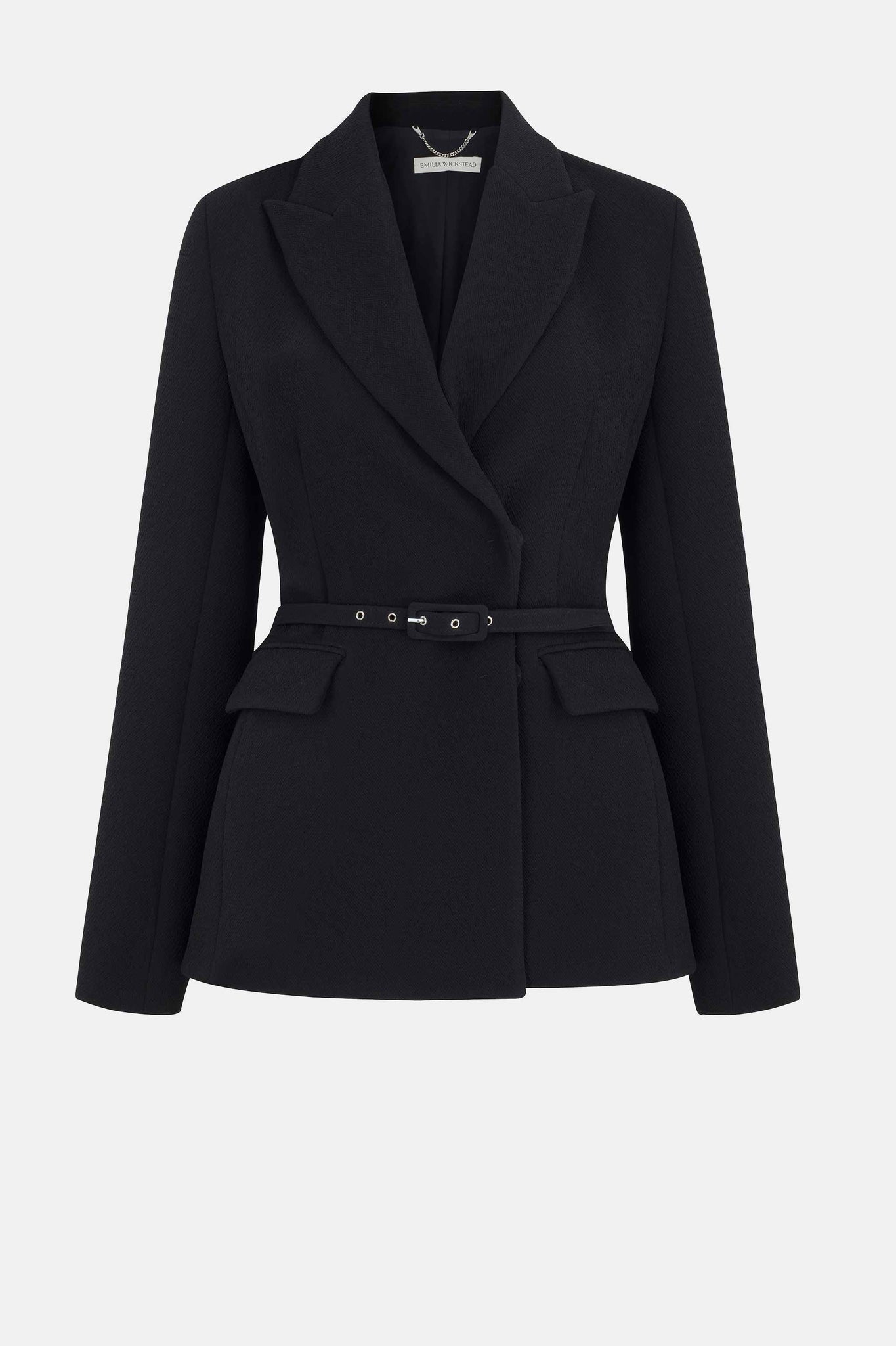 Emilia Wickstead Danya Jacket In Black Double Crepe