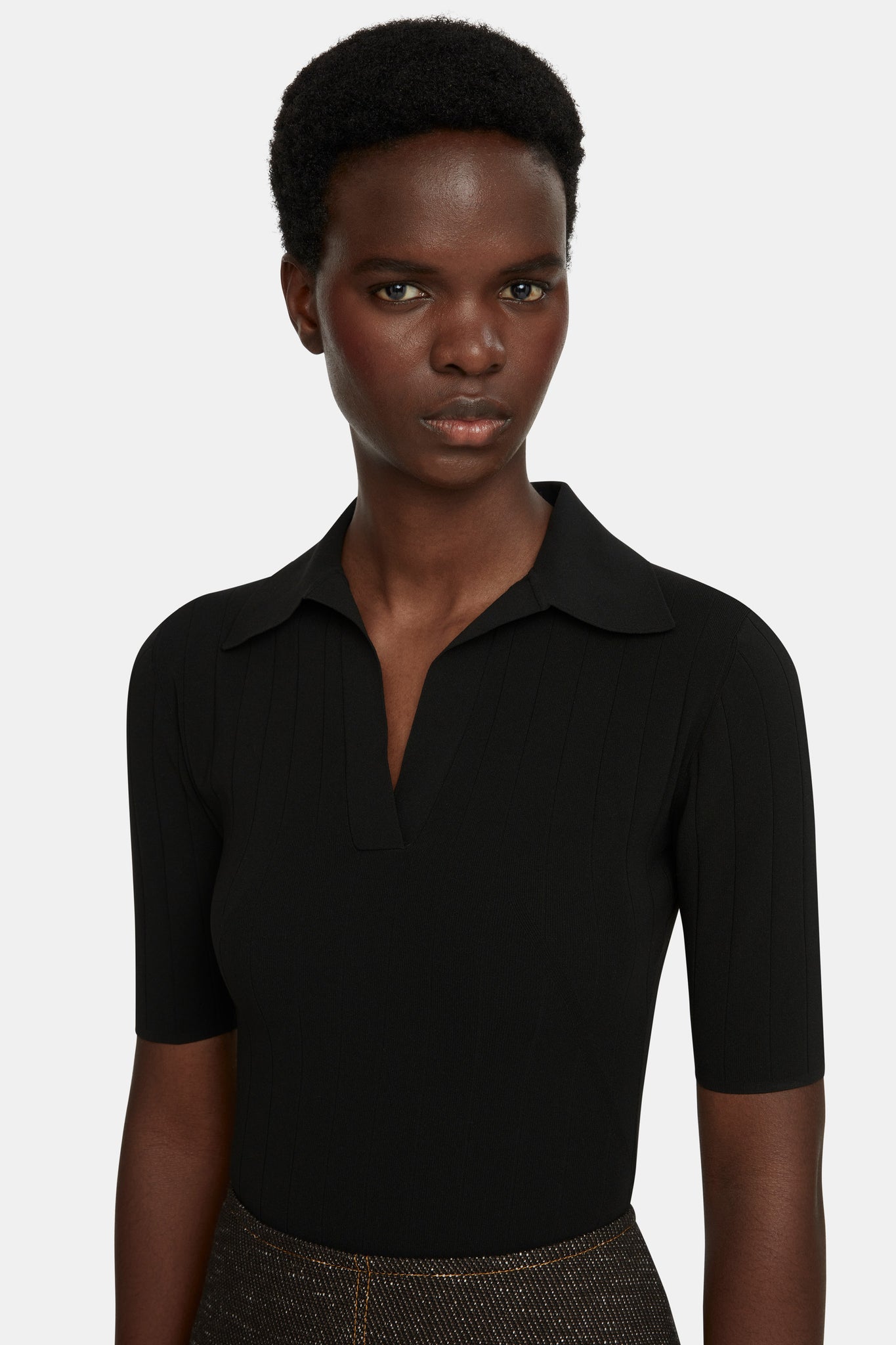 Dune fitted Polo Top Black - Emilia Wickstead