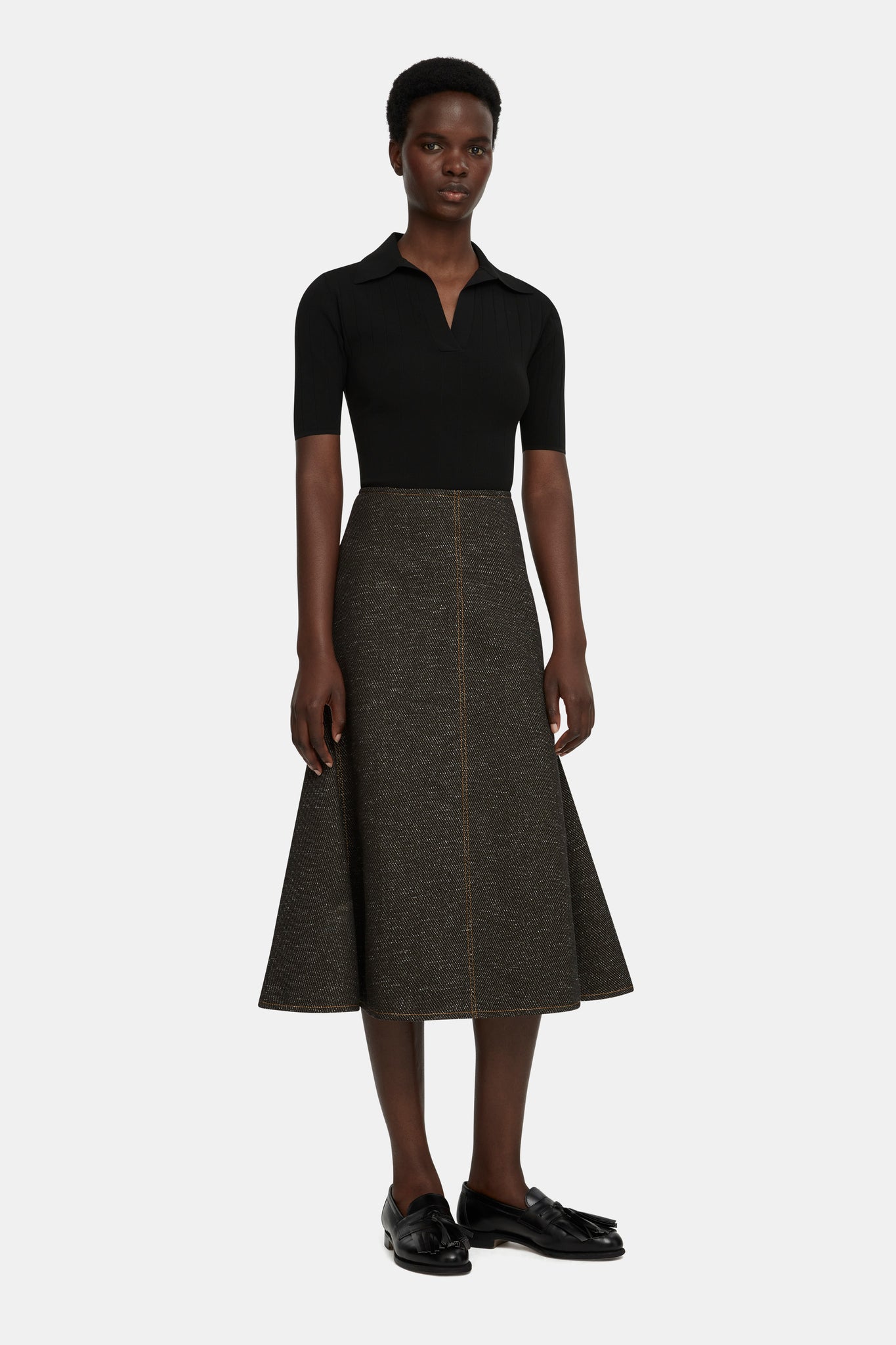 Dune fitted Polo Top Black - Emilia Wickstead