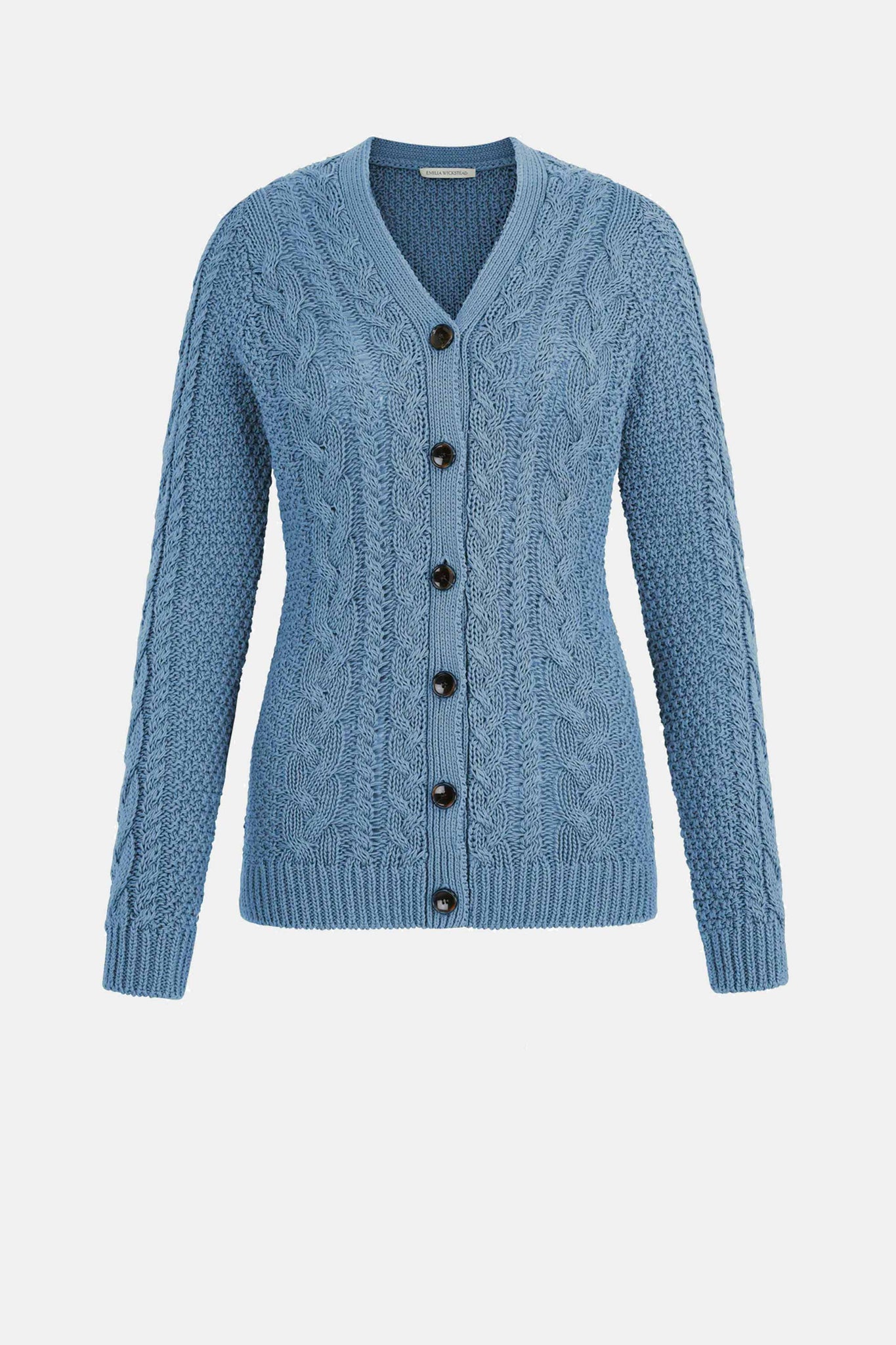 Elmer Knit Cardigan In Smoke Blue | Emilia Wickstead