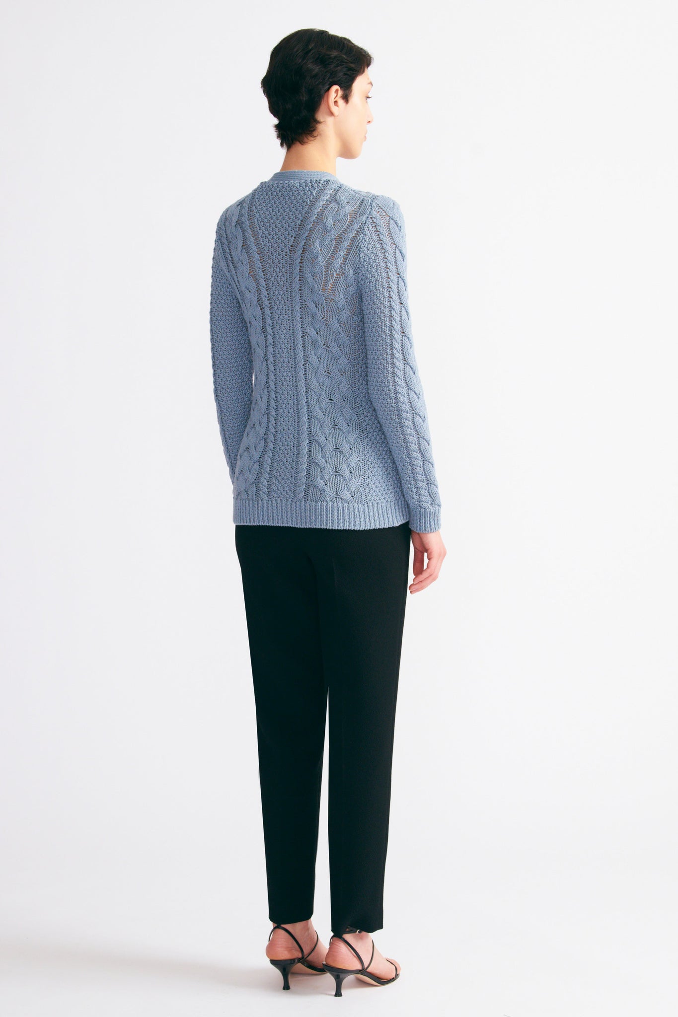 Emilia Wickstead - Elmer Knit Cardigan In Smoke Blue