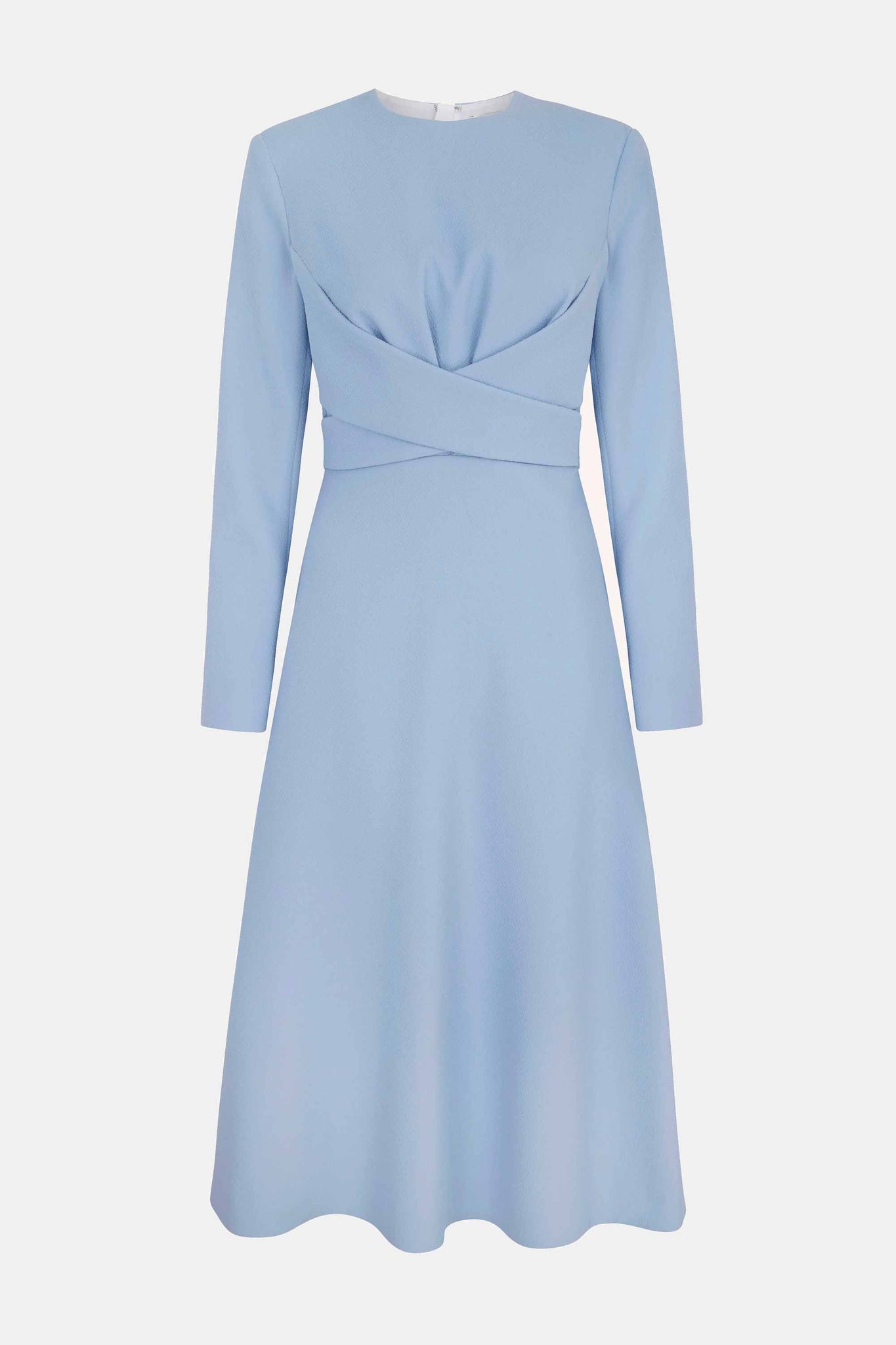 Elta Baby-Blue Wrap-Effect Double Crepe Dress | Emilia Wickstead