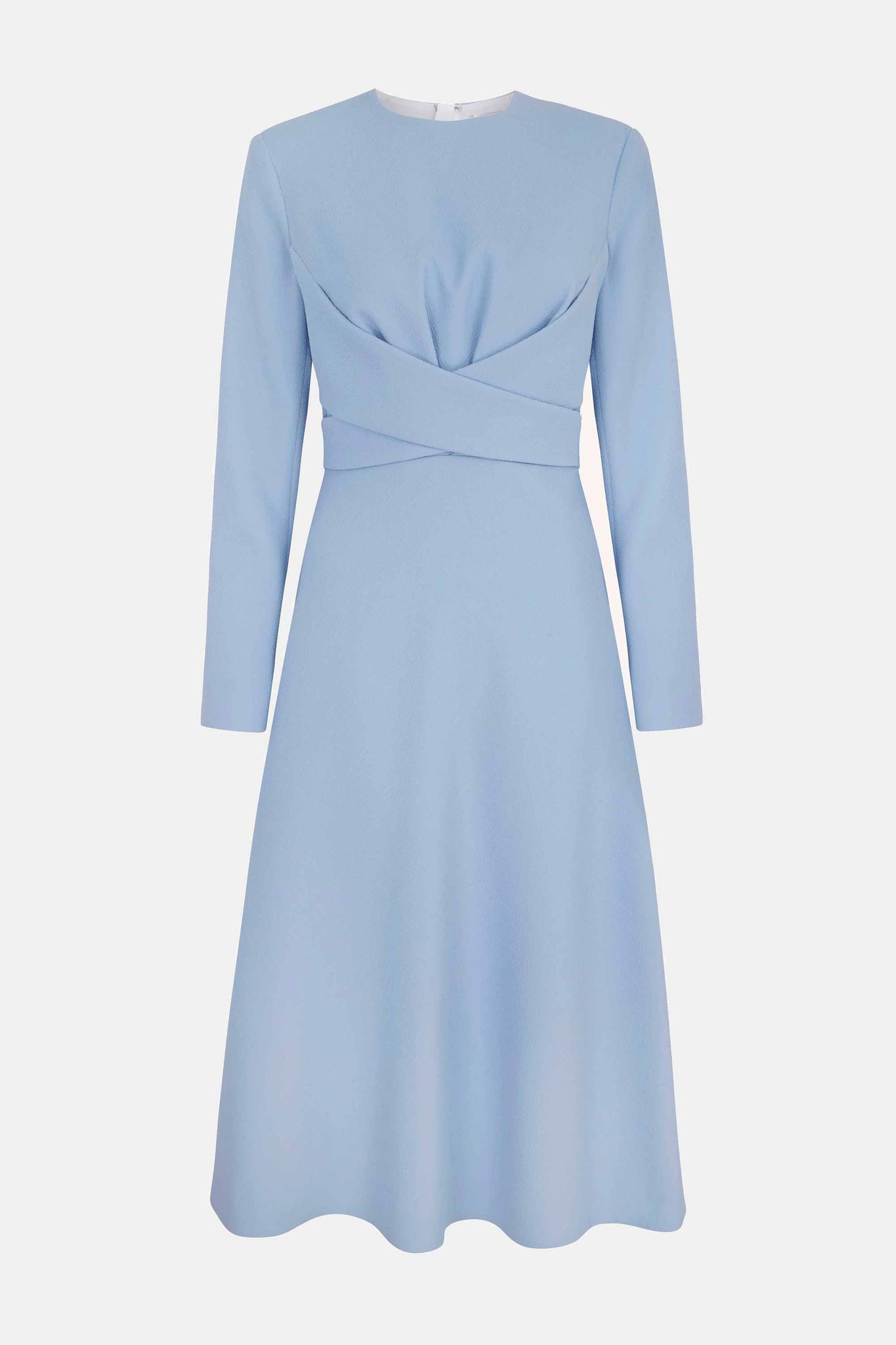 Elta Baby-Blue Wrap-Effect Double Crepe Dress | Emilia Wickstead Elta Baby-Blue Wrap-Effect Double Crepe Dress | Emilia Wickstead